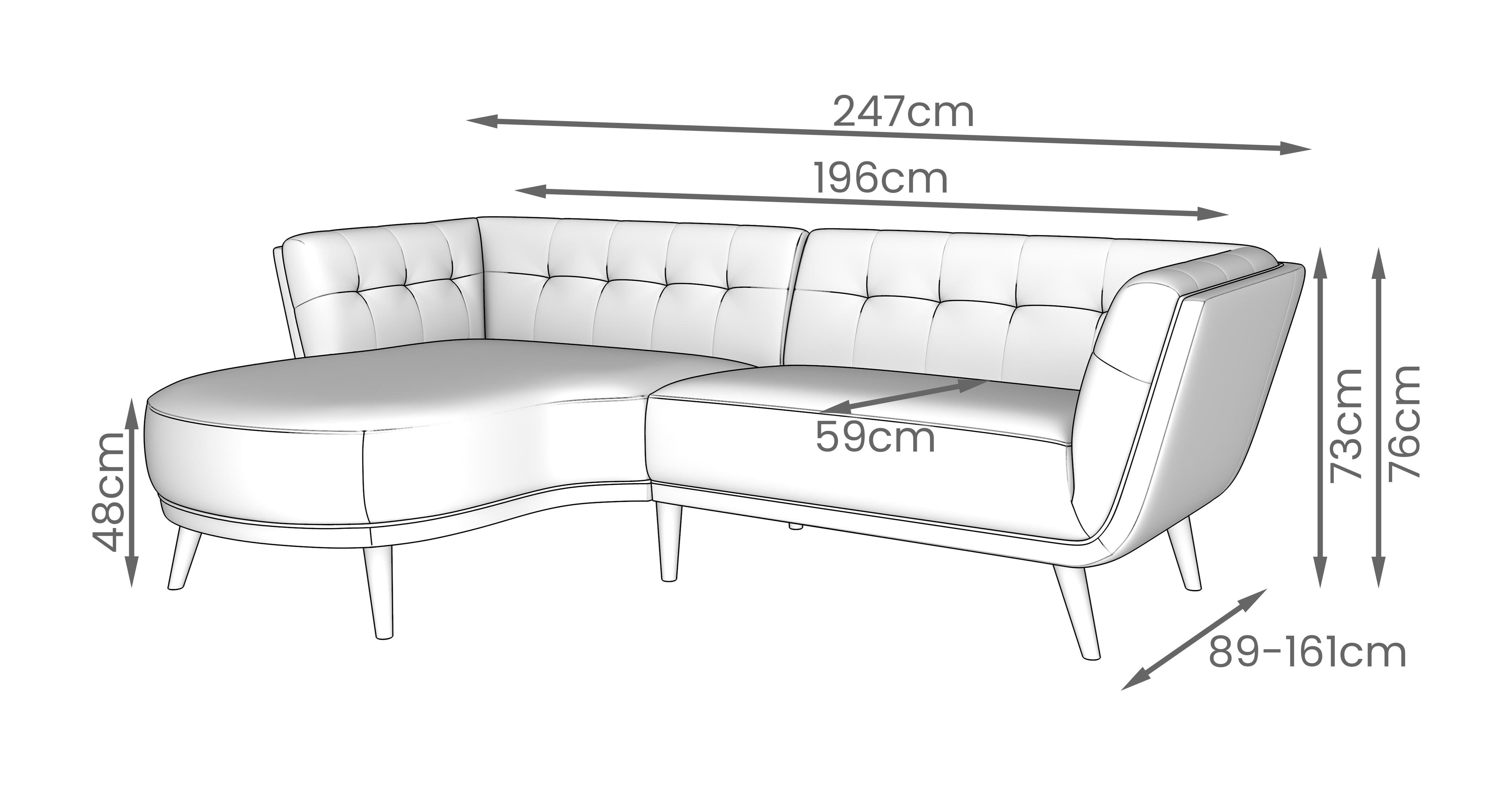 Appleton Left Hand Facing Chaise Sofa | DFS