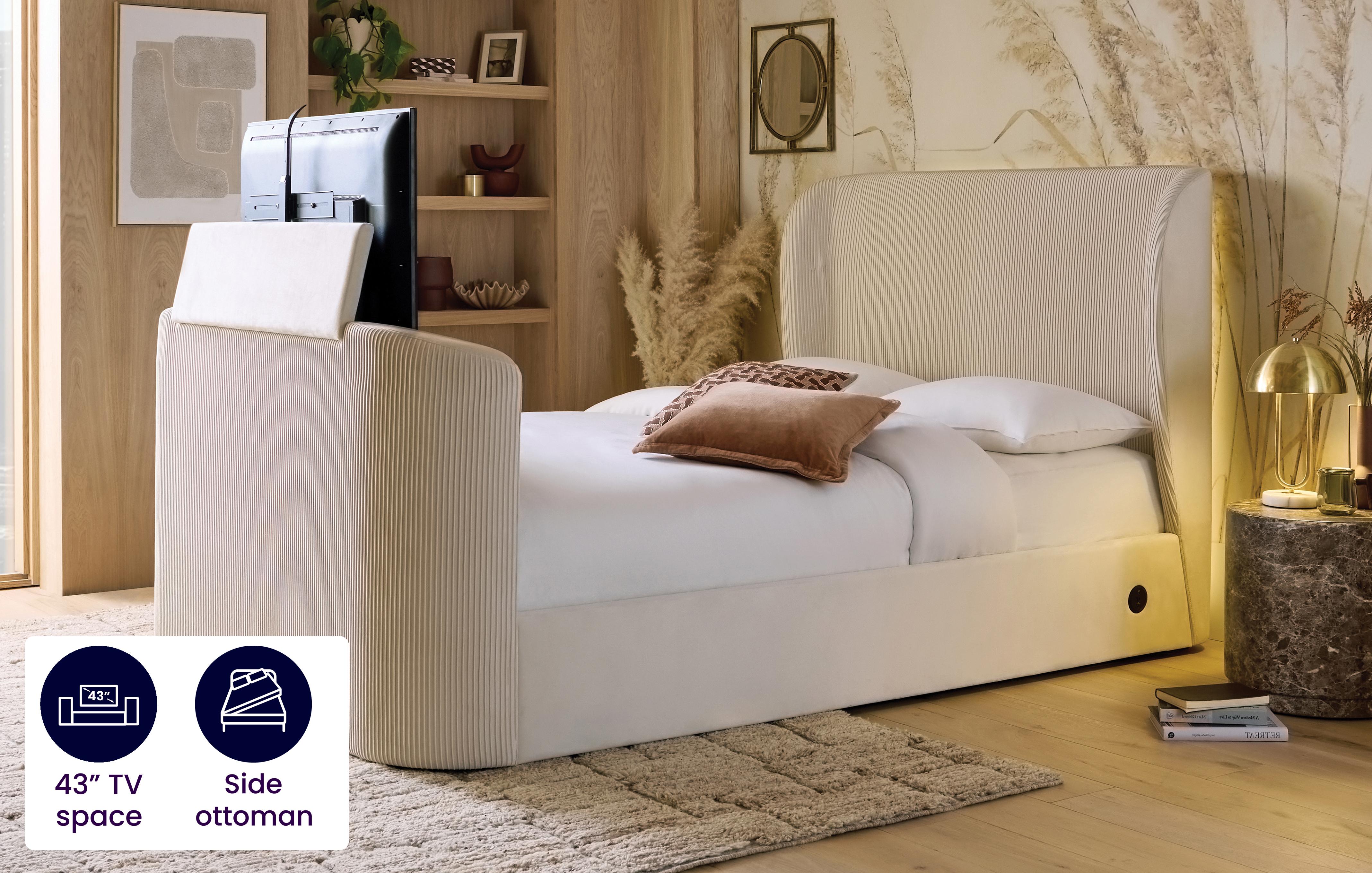 TV Ottoman Double Bed