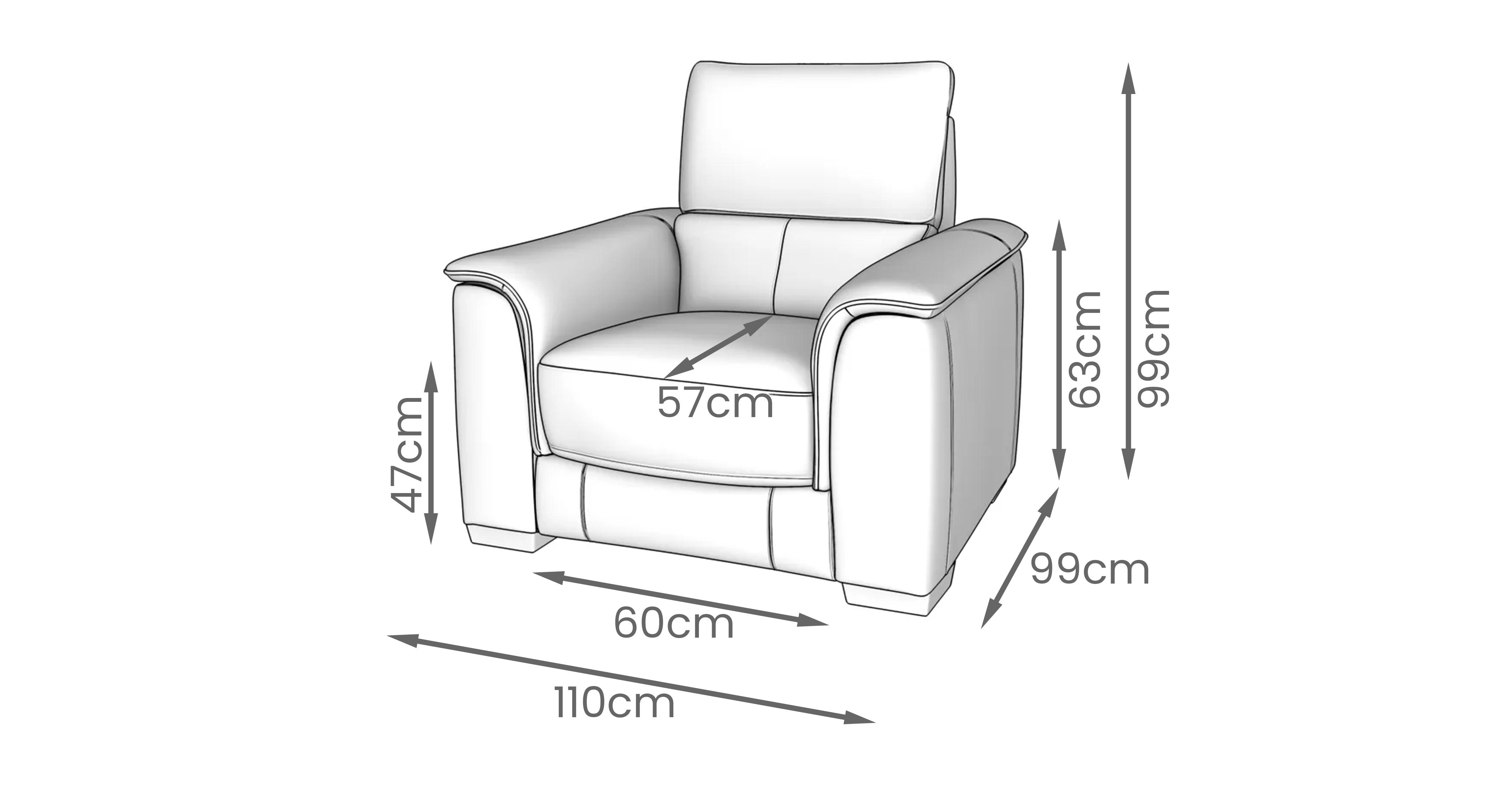 Arwen Leather Armchair in Borelli Grey Mist