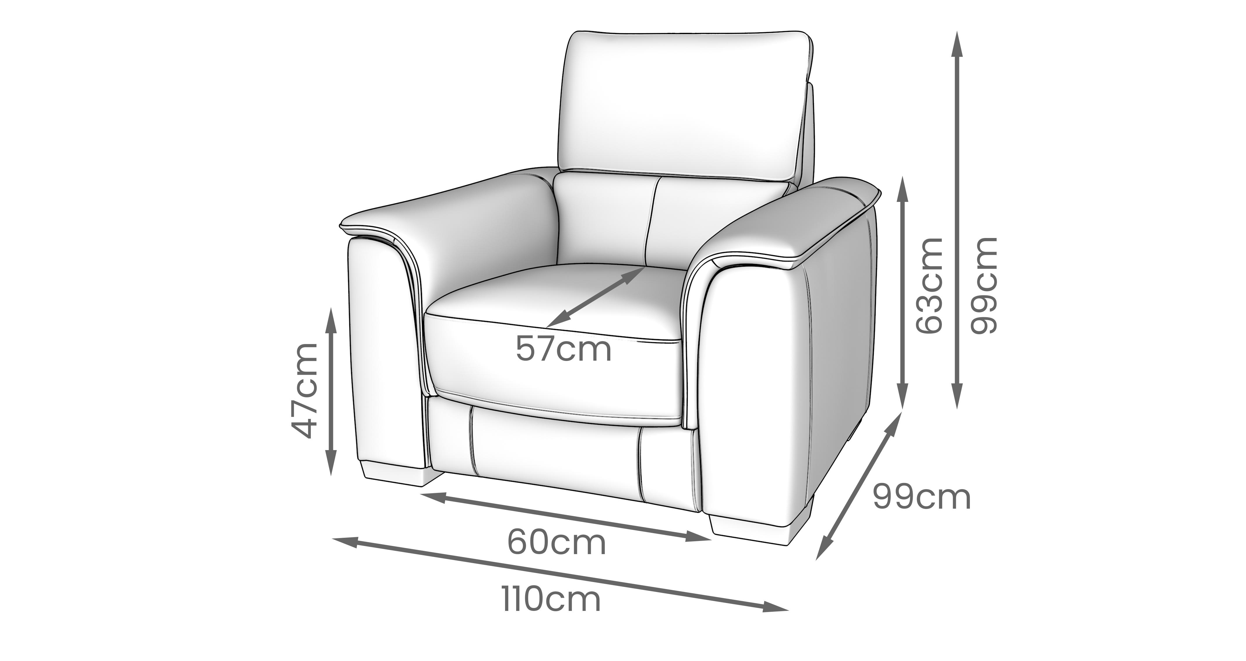 Arwen Leather Power Recliner Chair in Borelli Grey Mist