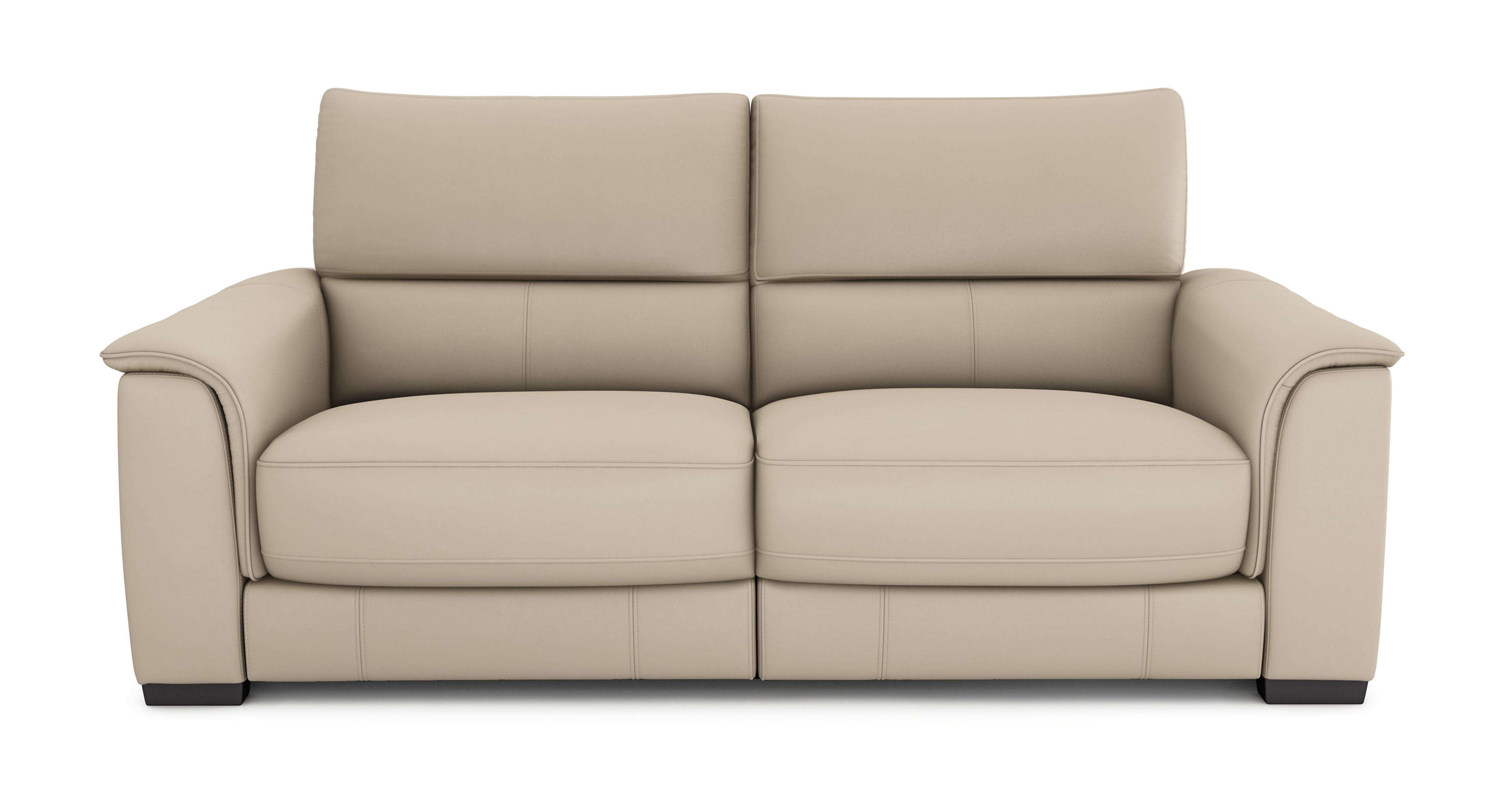 Leather 3 Seater Heated Power Recliner and Headrest