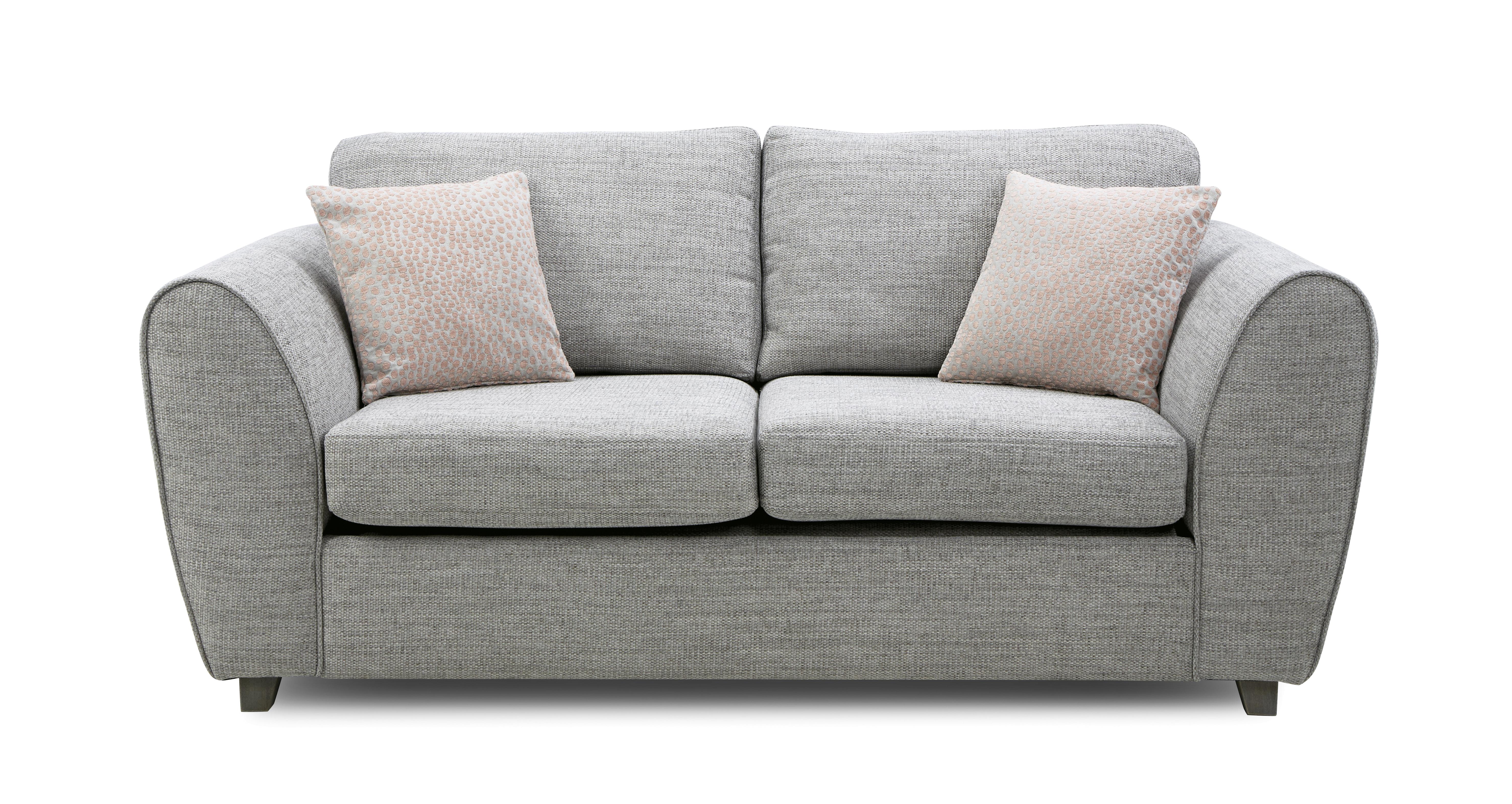 DFS Formal Back Large 2 Seater Sofa Bed Selway Fabric