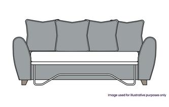 Pillow Back 3 Seater Sofa Bed 
