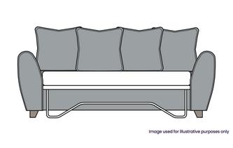 Pillow Back 3 Seater Deluxe Sofa Bed 
