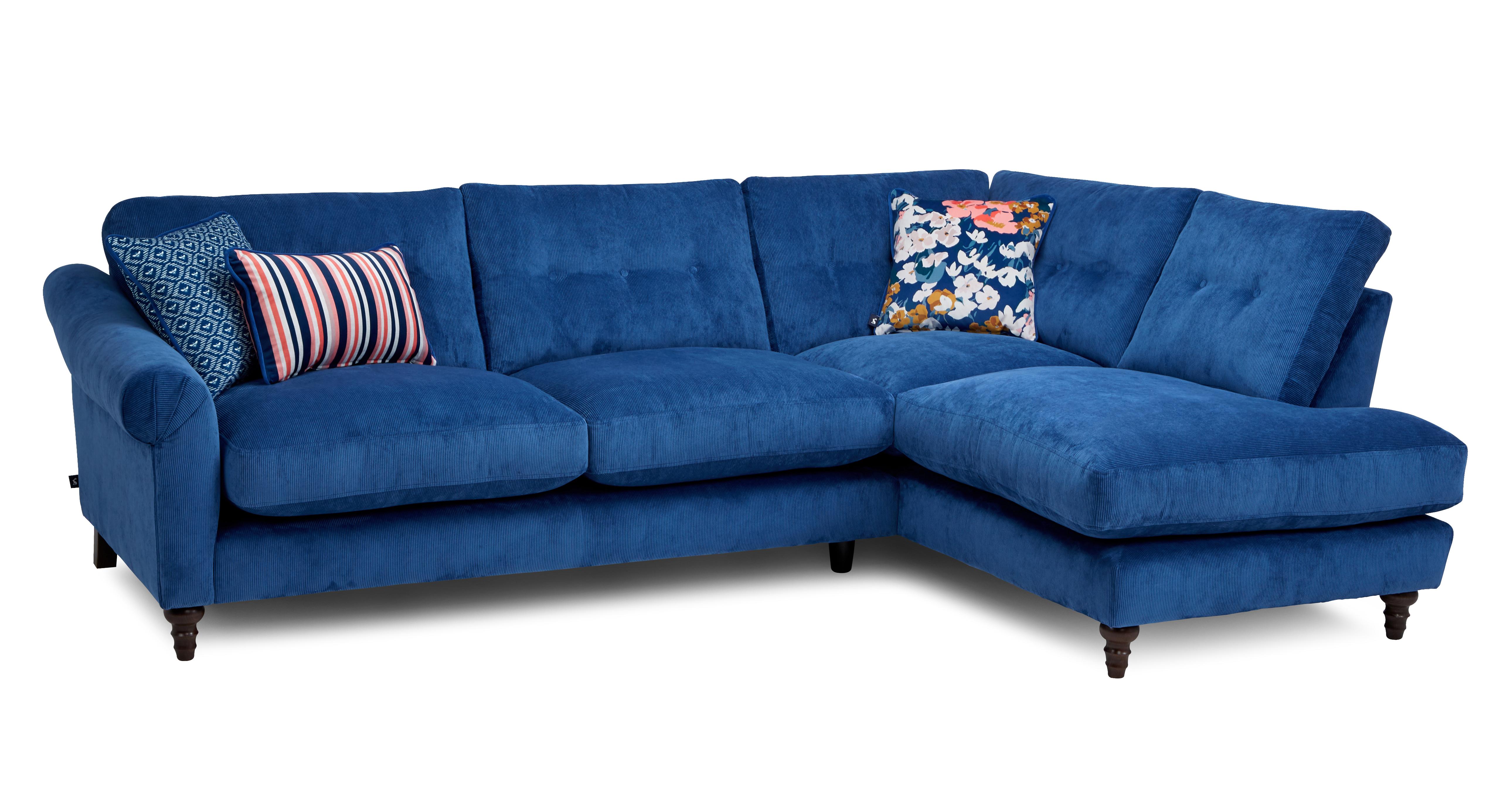 Dfs velvet corner deals sofa