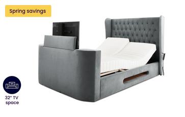 Double TV Adjustable Bedframe With Dreamatic Mattress