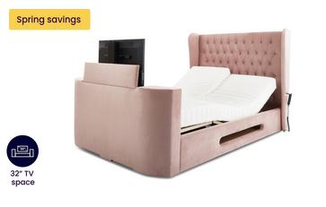King Size TV Adjustable Bedframe With Dreamatic Mattress