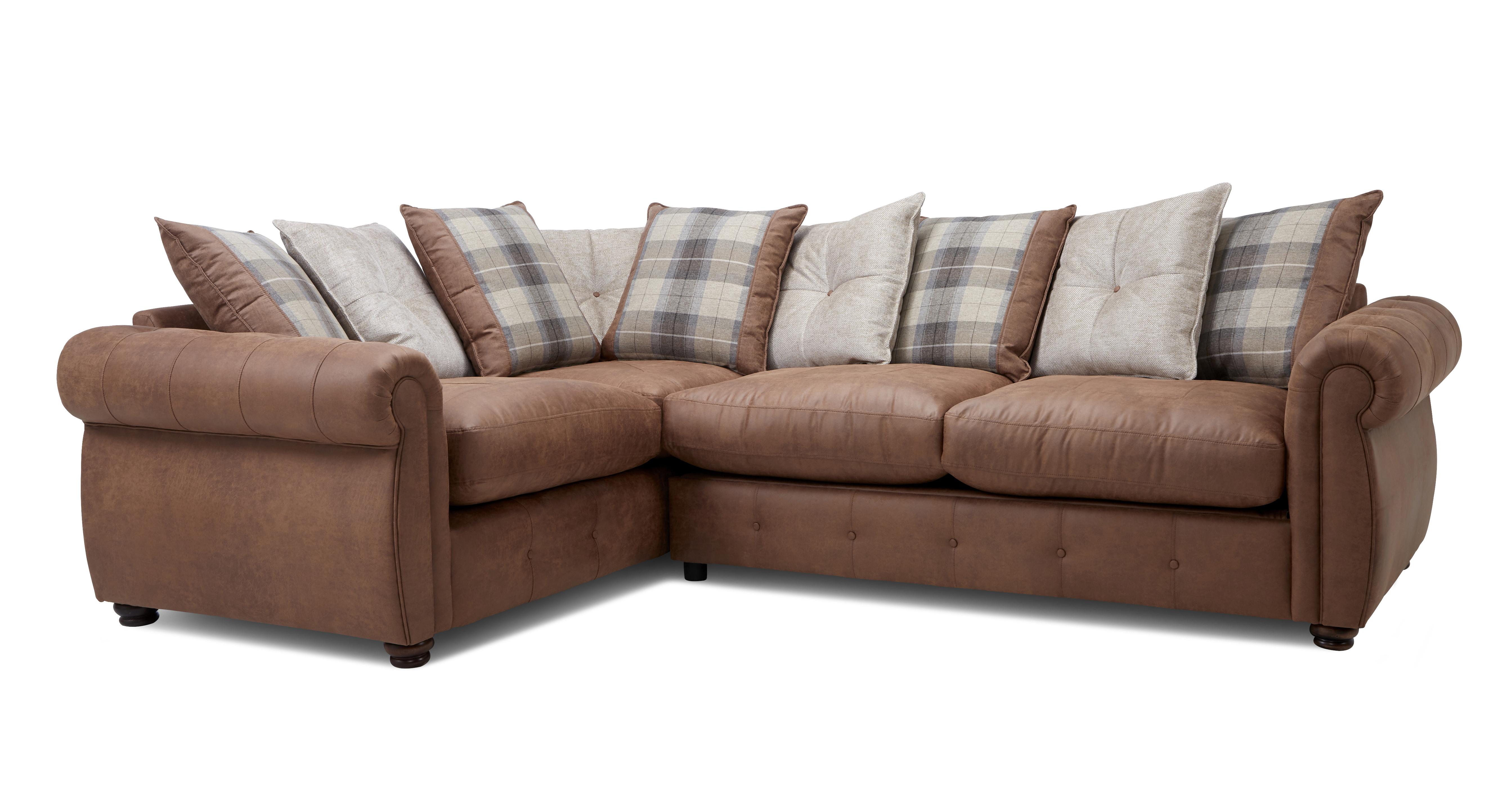 Augustus Pillow Back Right Hand Facing 3 Seater Corner Sofa Bed Dfs