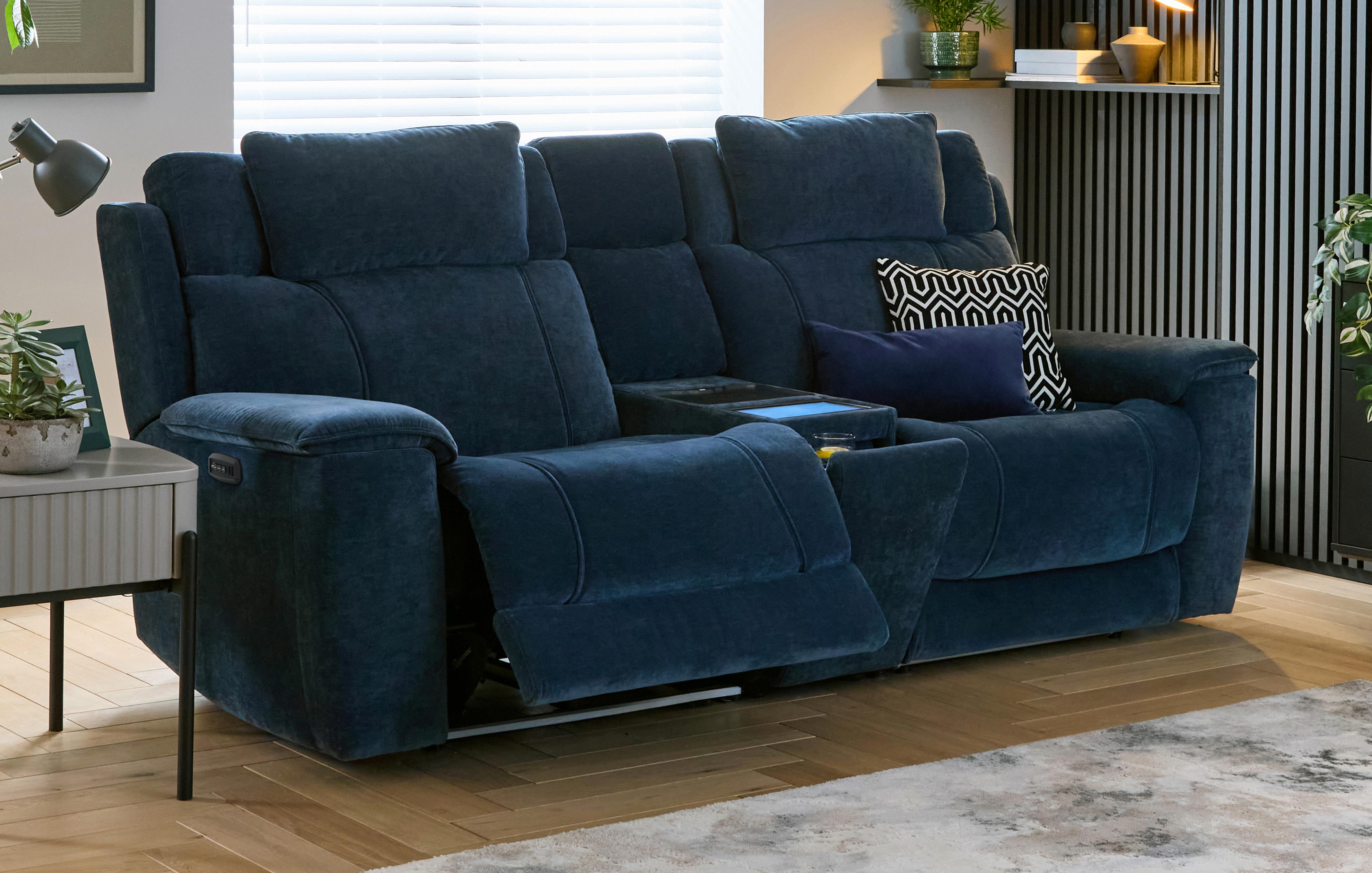 Large 2 Seat Power Recliner Sofa with Screen