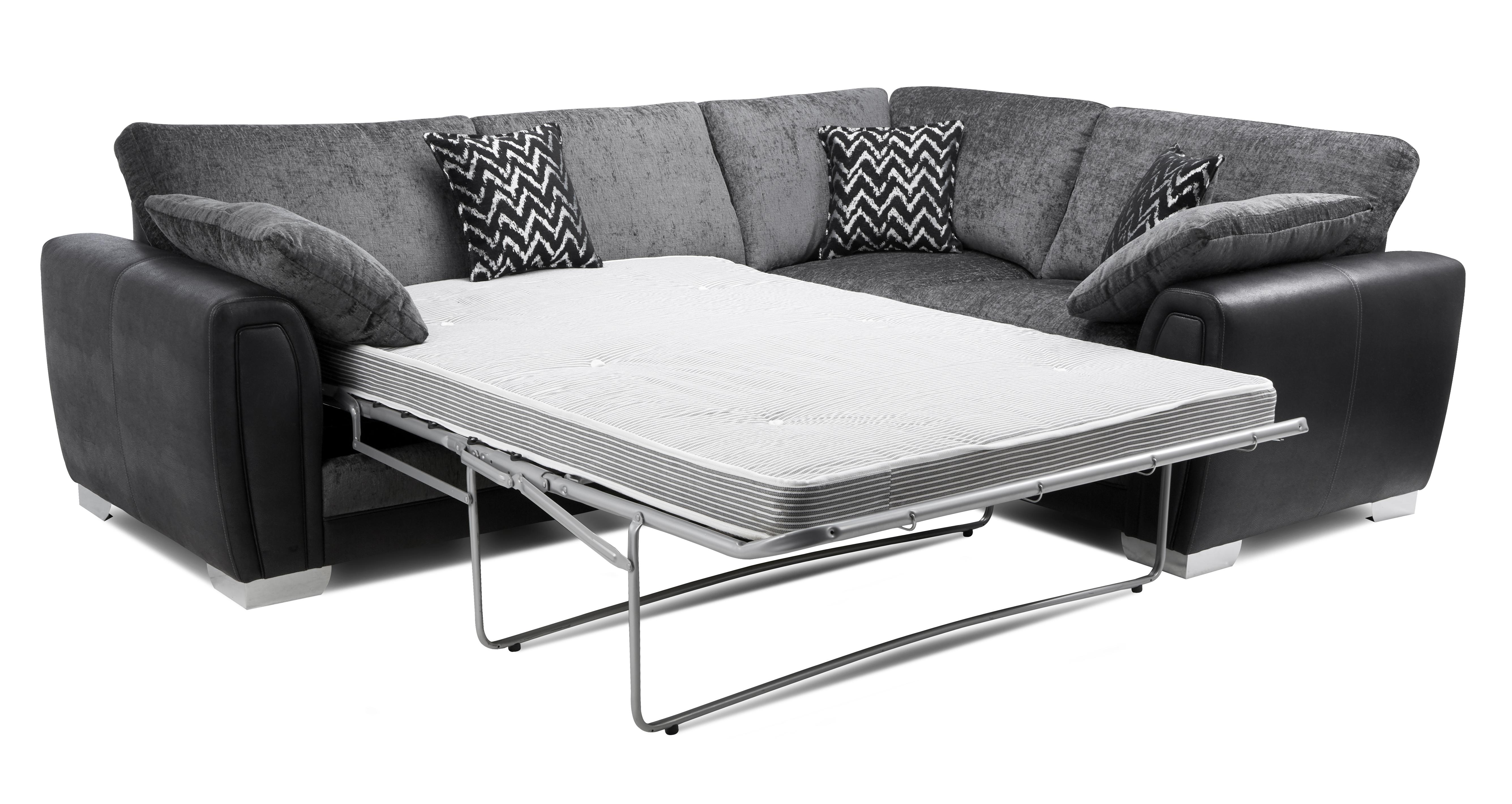 Aviana Formal Back Left Hand Facing Deluxe Corner Sofa Bed Carrara