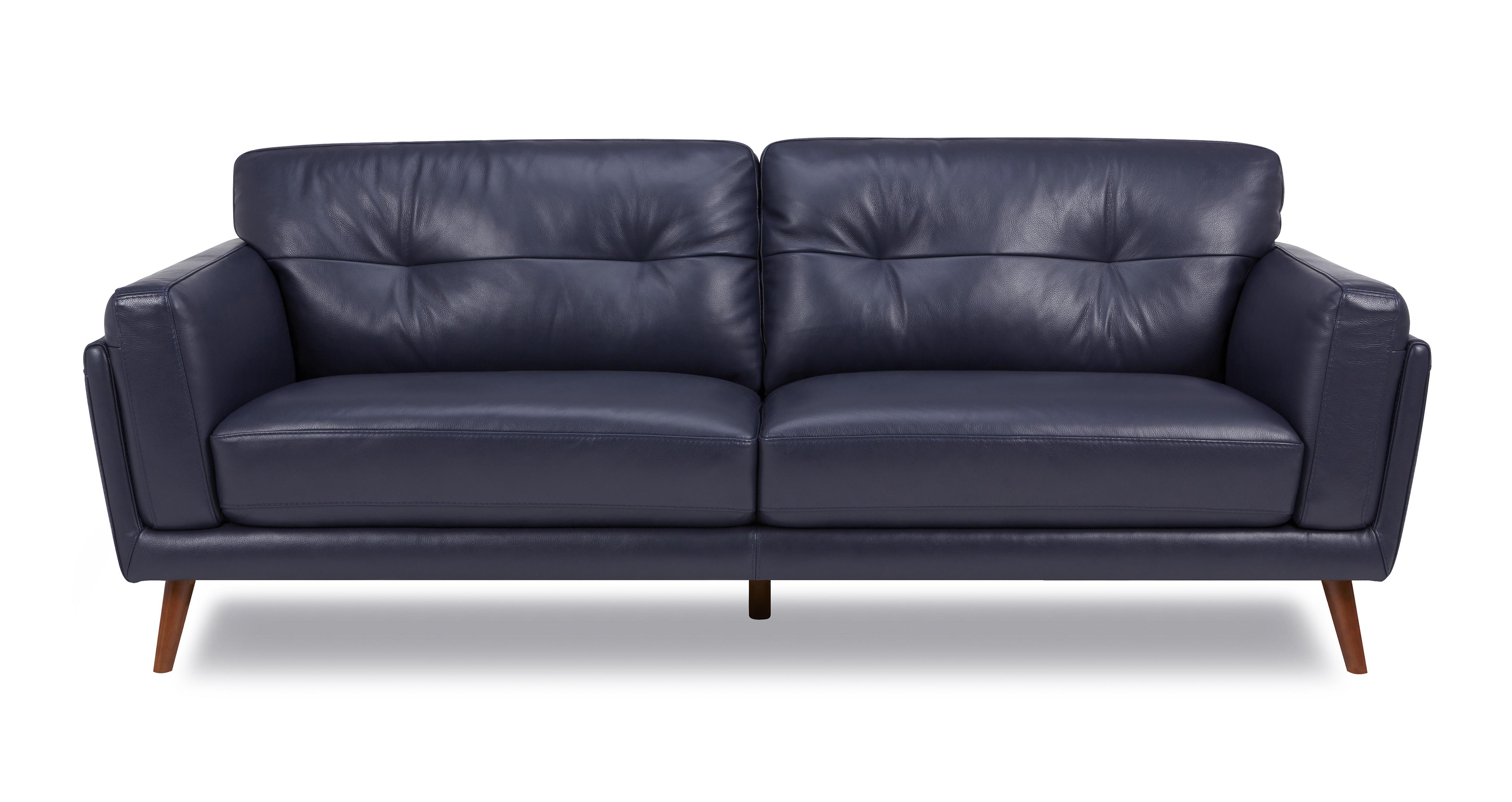 axel leather 3 seater sofa