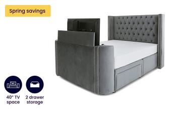 Double 2 Drawer TV Bedframe
