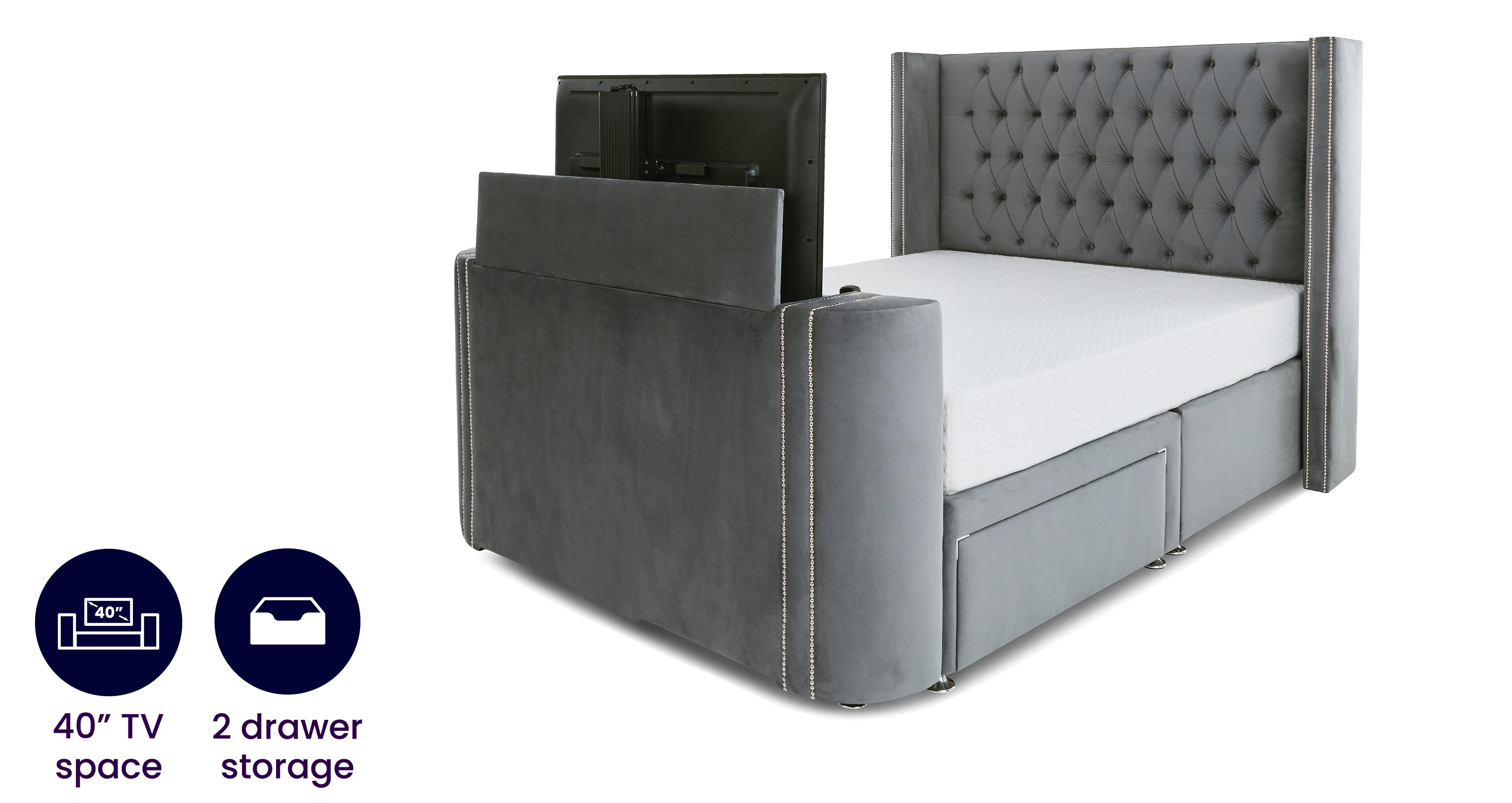 Super King 2 Drawer TV Bedframe