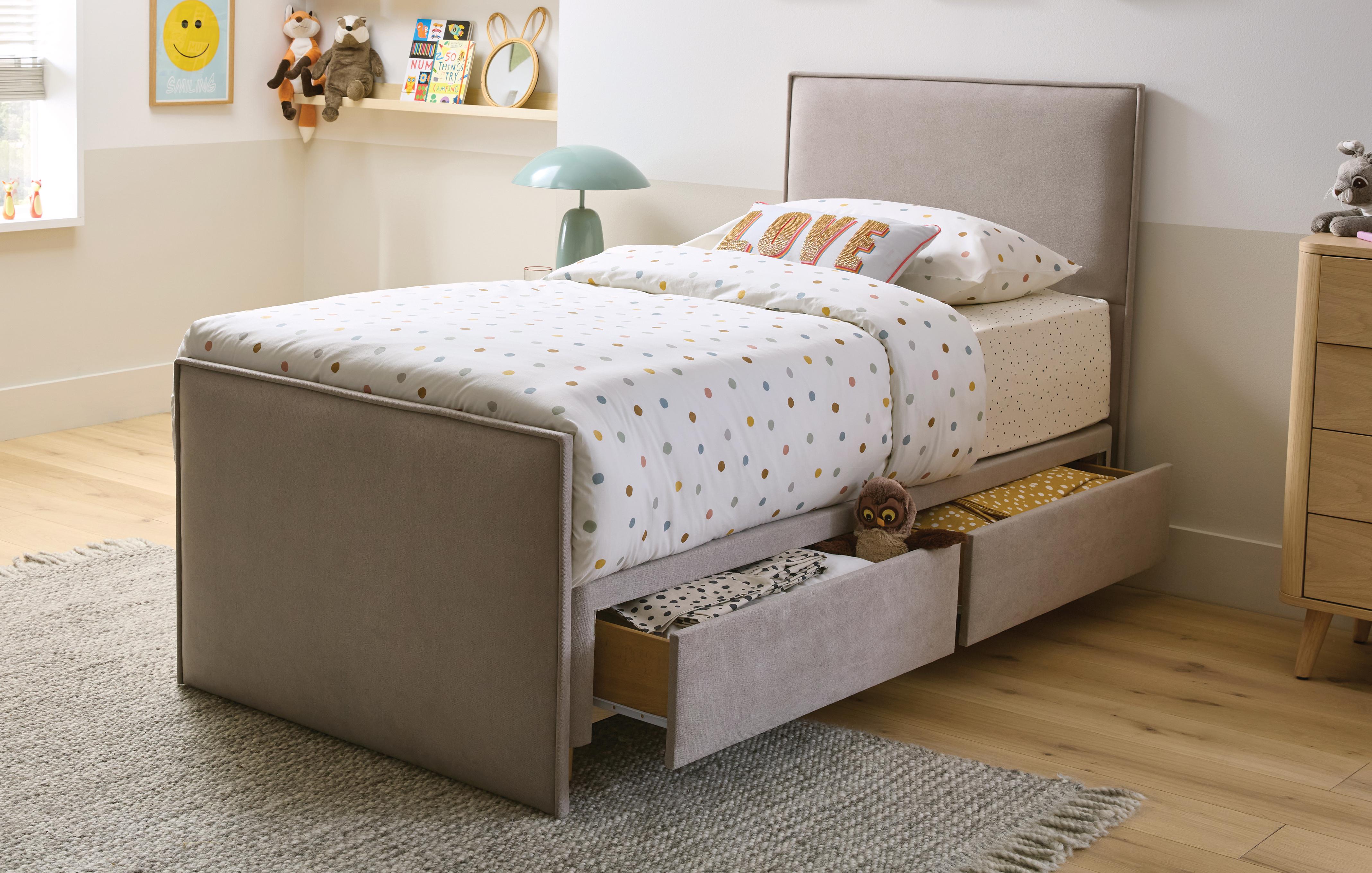 Single 2 Drawer Bedframe and Flik Mattress