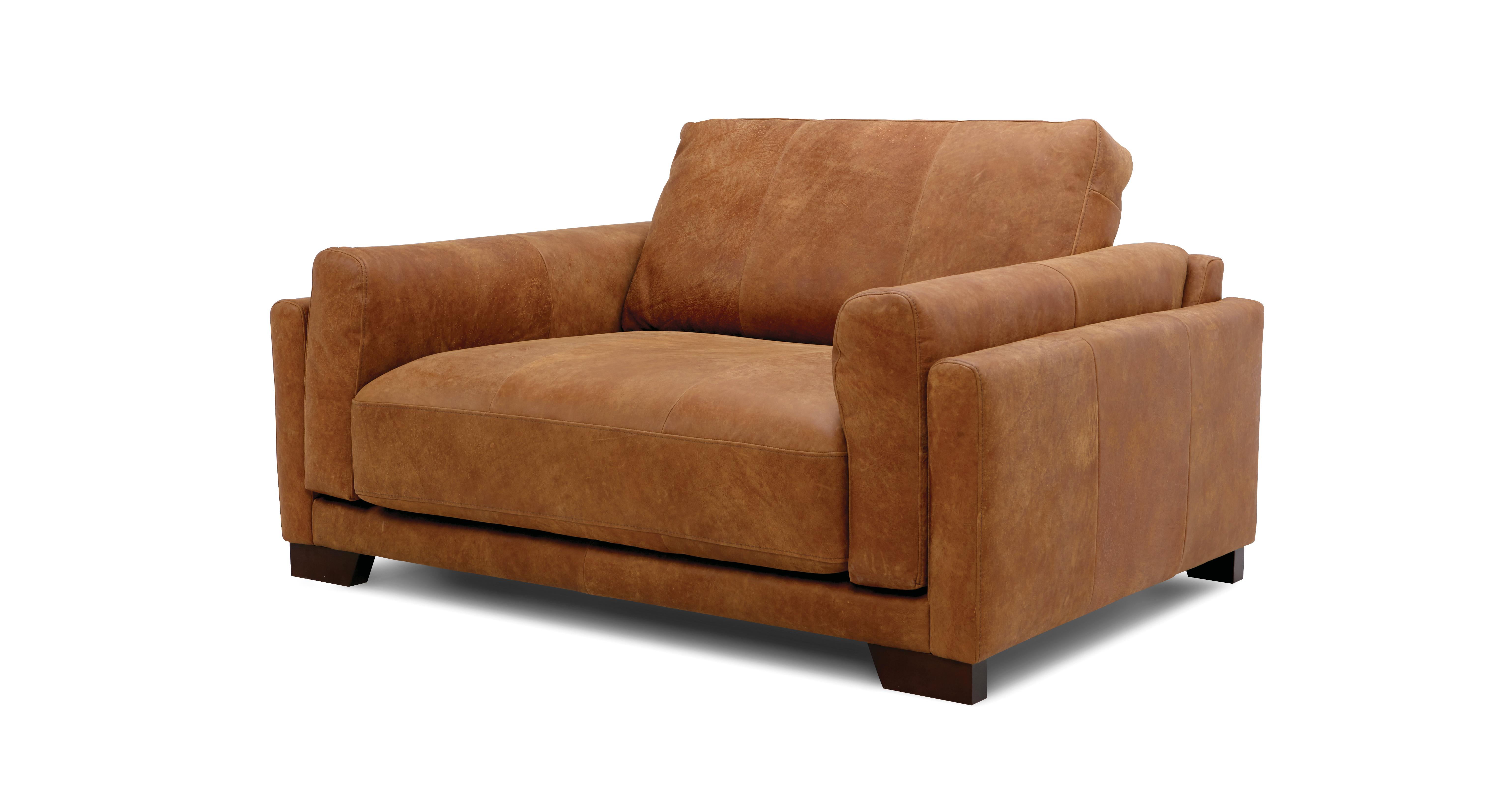 Dfs leather deals cuddle chair