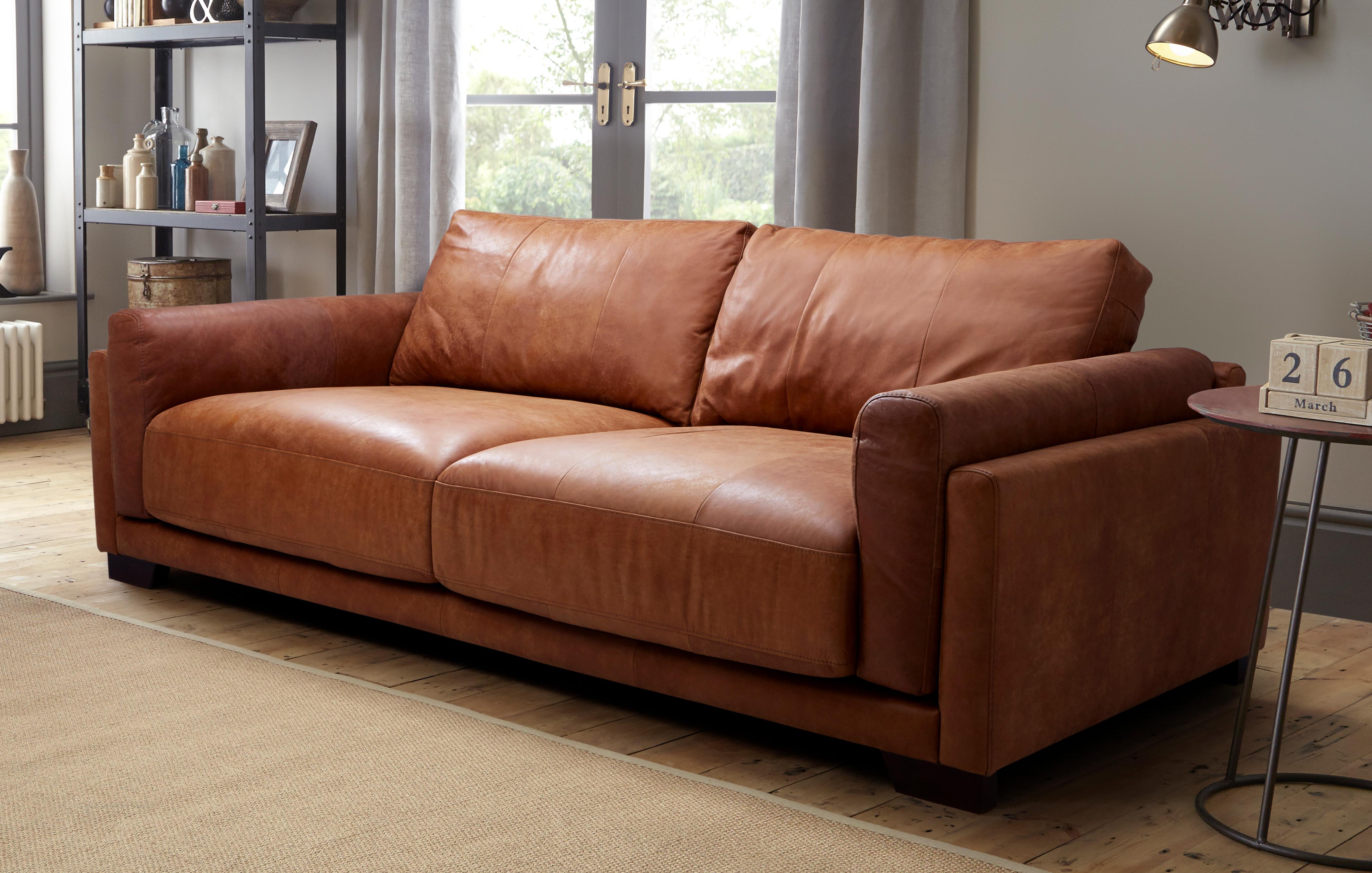 Large leather online armchair