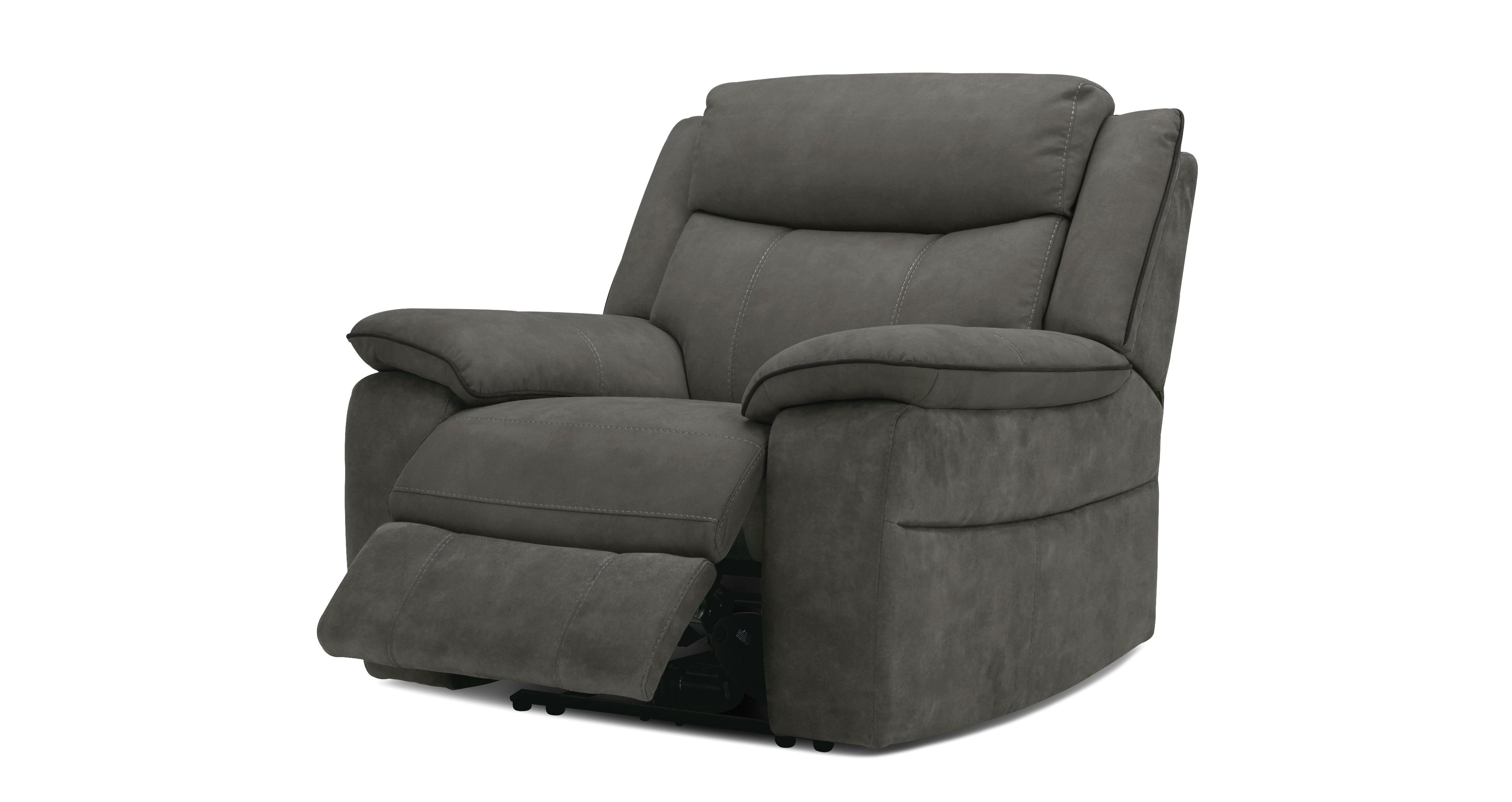 Brown leather deals recliner chair dfs