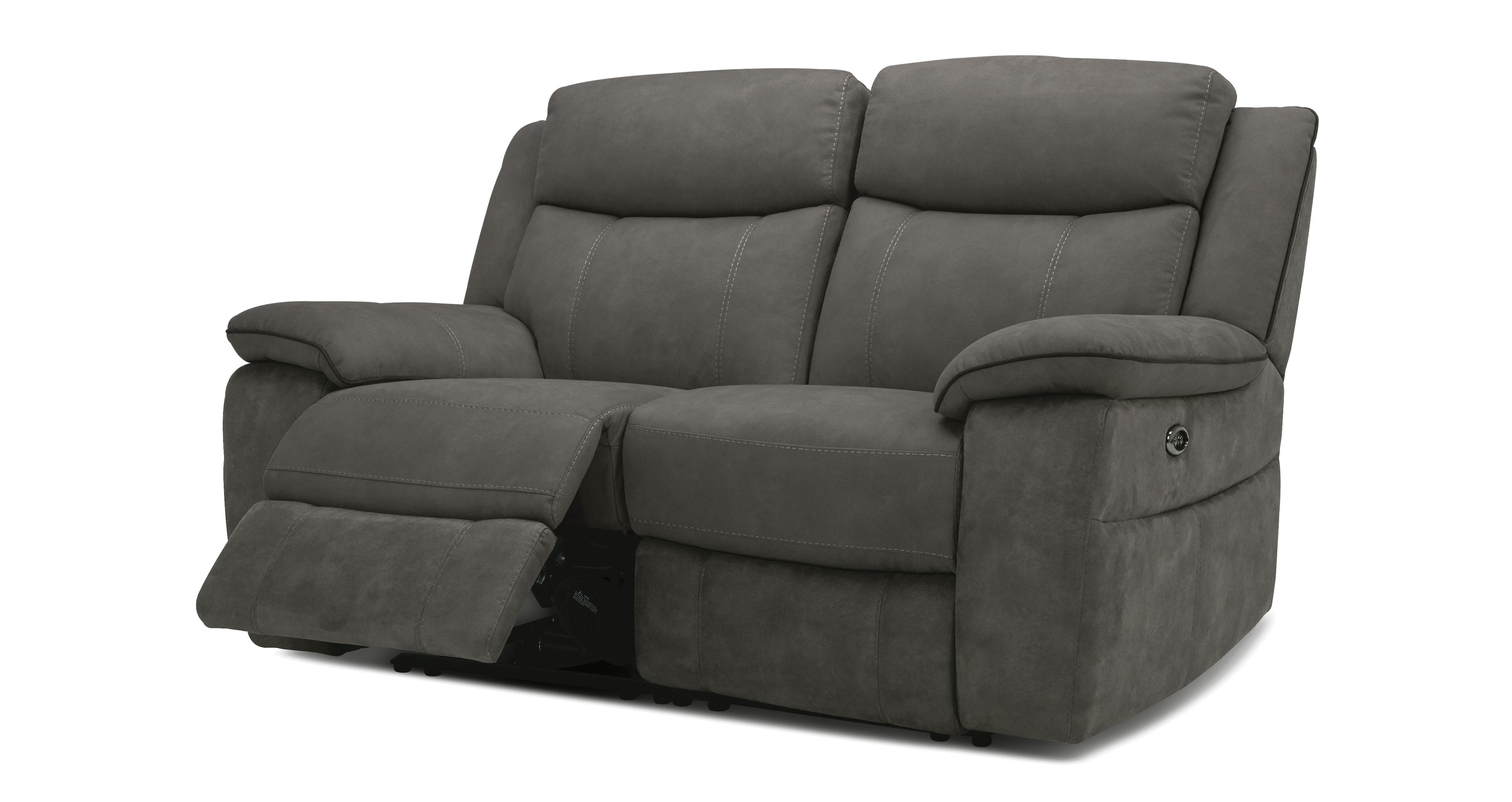 Dfs brown suede deals sofa