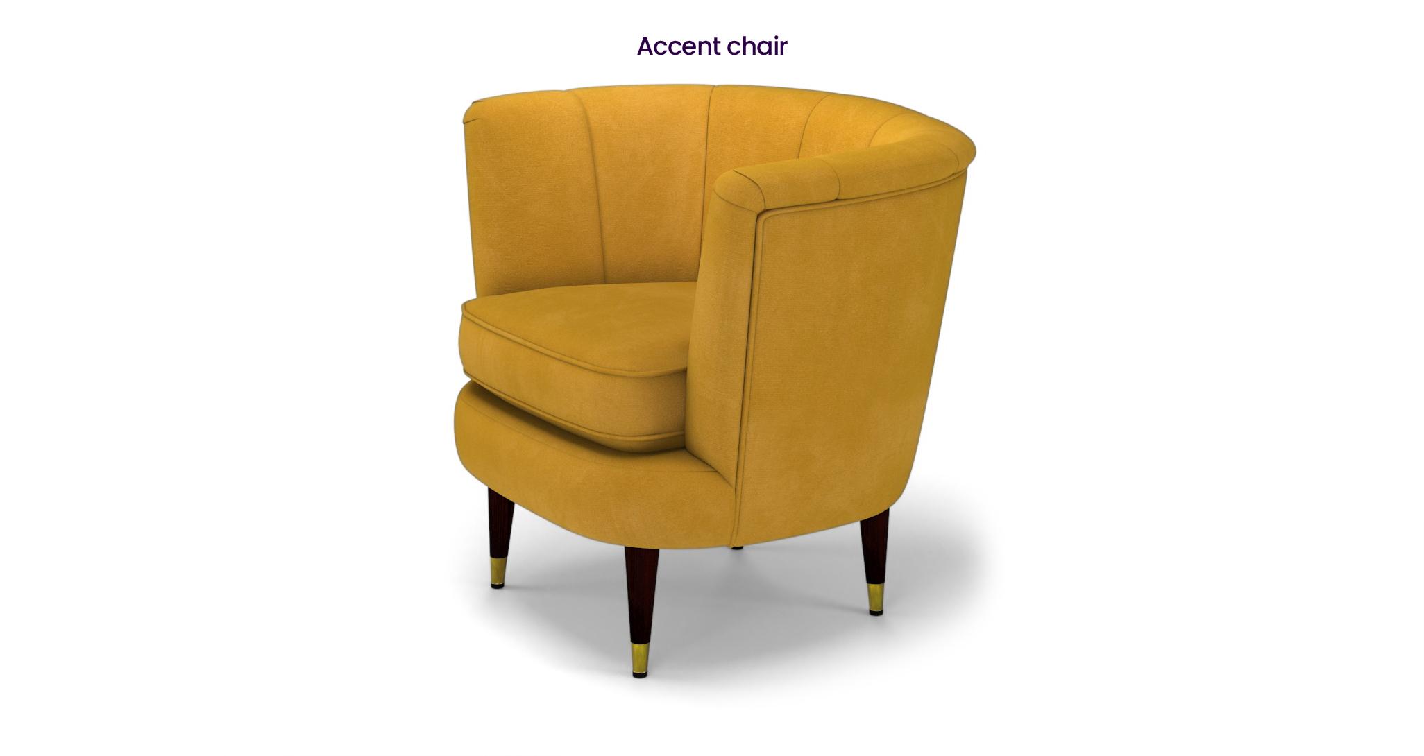 Alistair barrel accent online chair with ottoman