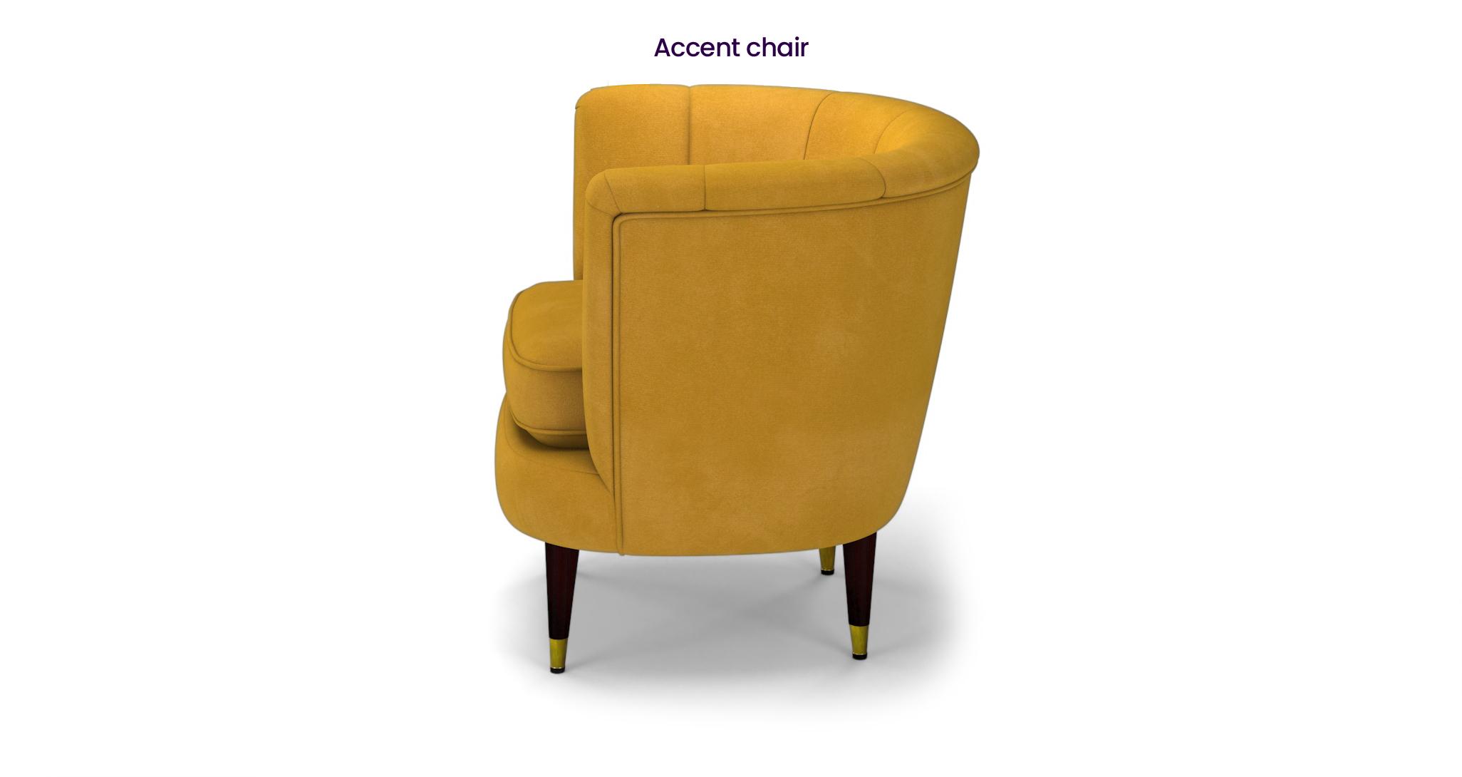 Small mustard deals chair