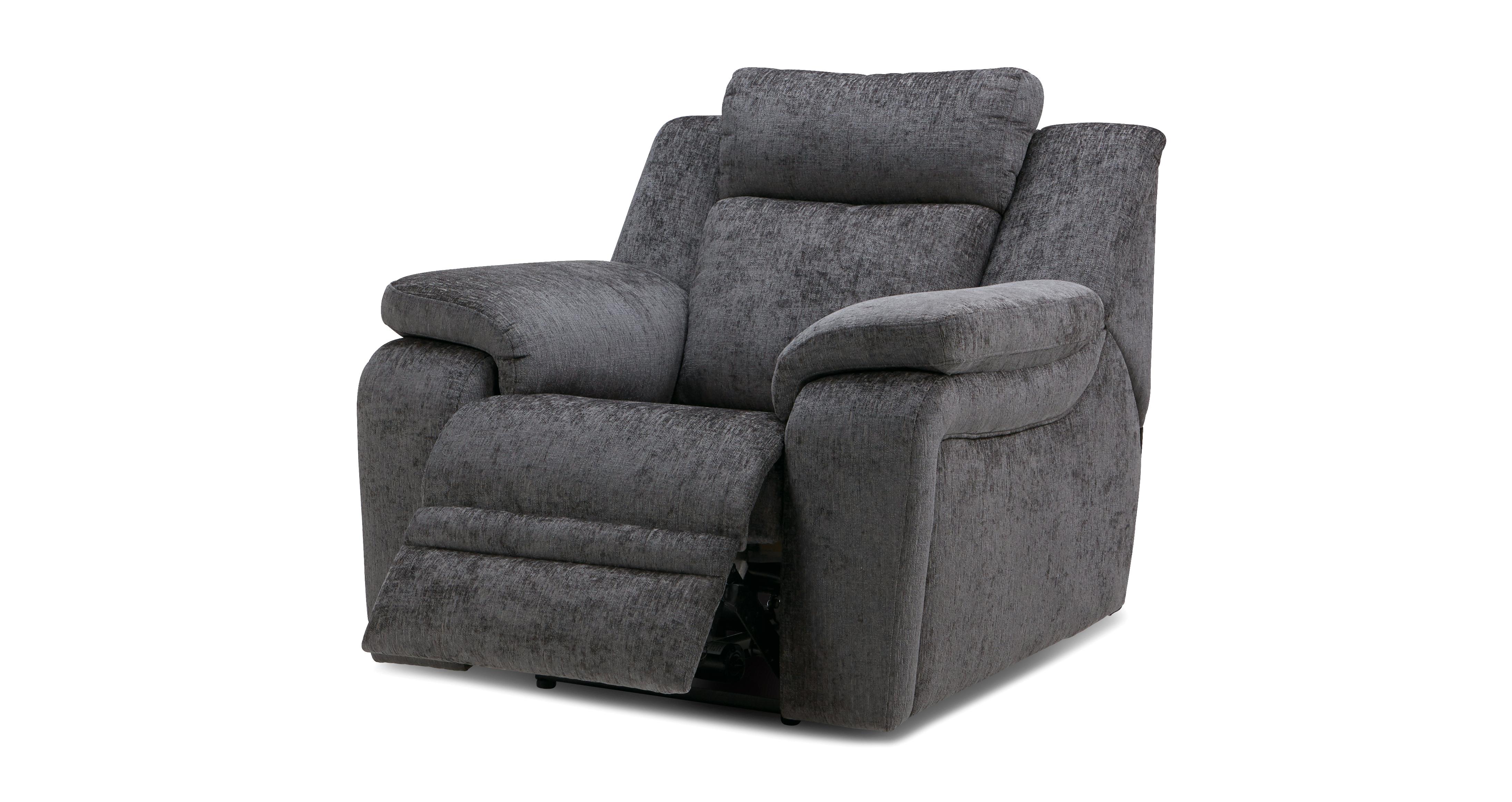 Brown leather deals recliner chair dfs