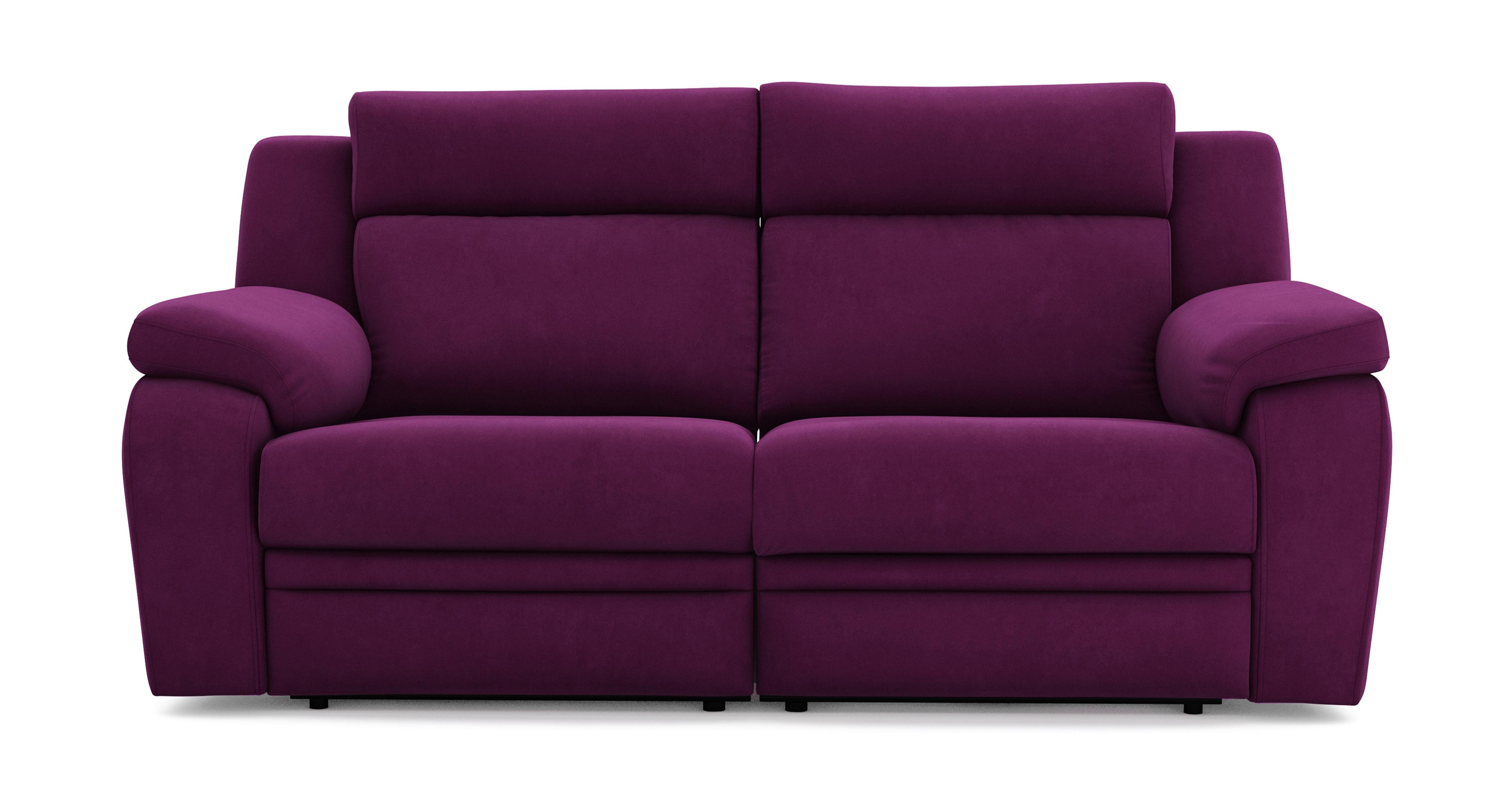 Velvet 3 Seater Manual Recliner