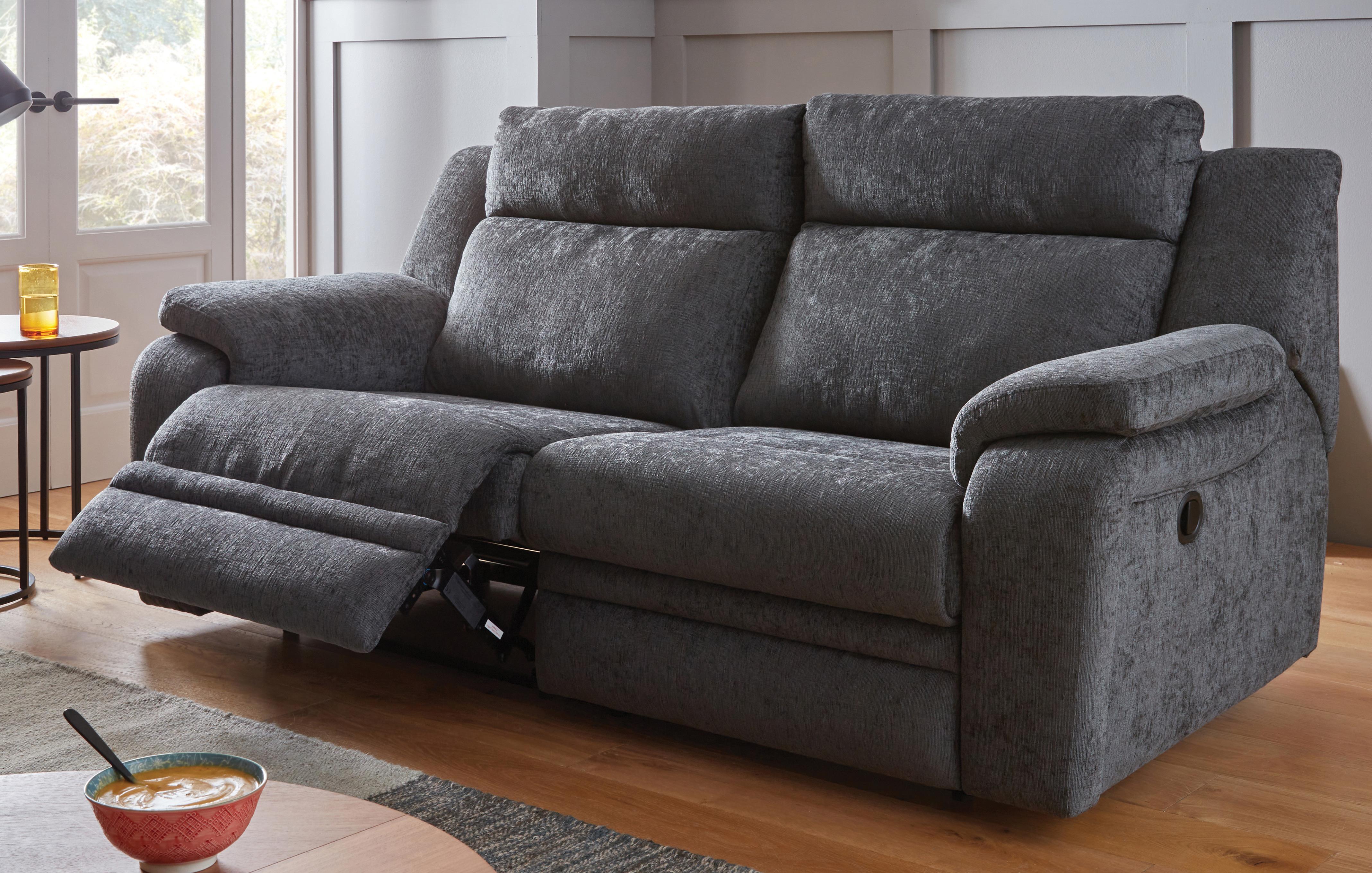 Fabric recliner outlet sofa dfs