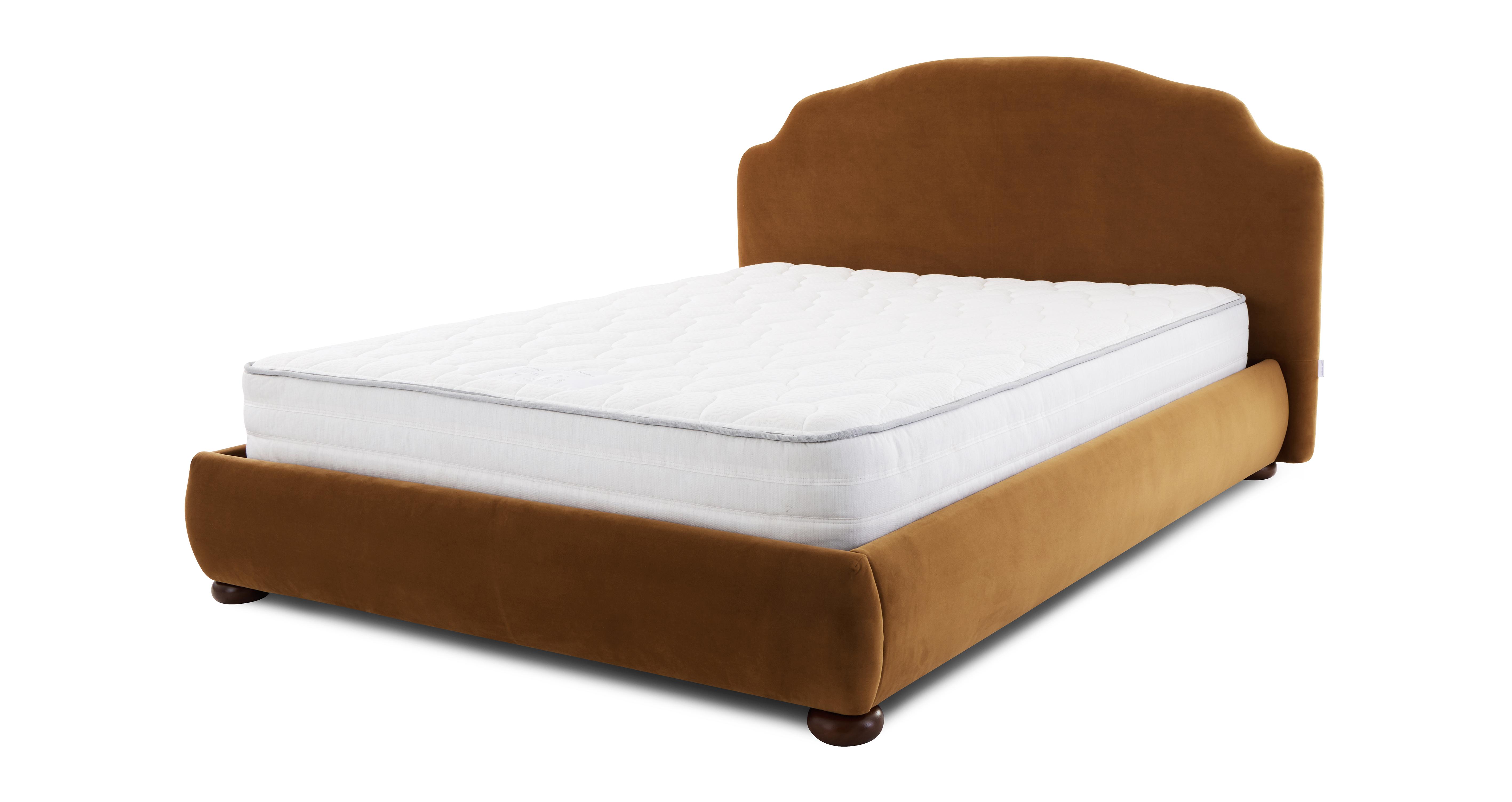 Battersea Double Ottoman in Battersea Velvet Mustard