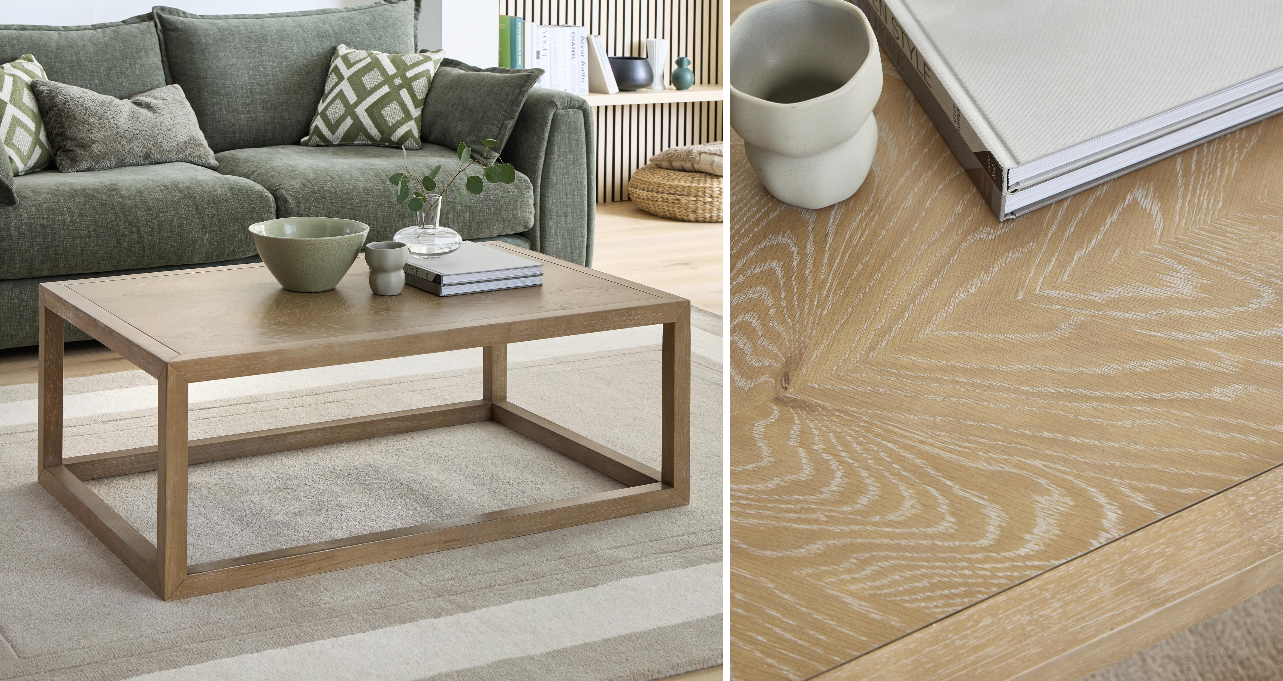 Begonia Coffee Table in Begonia Whitewash Oak