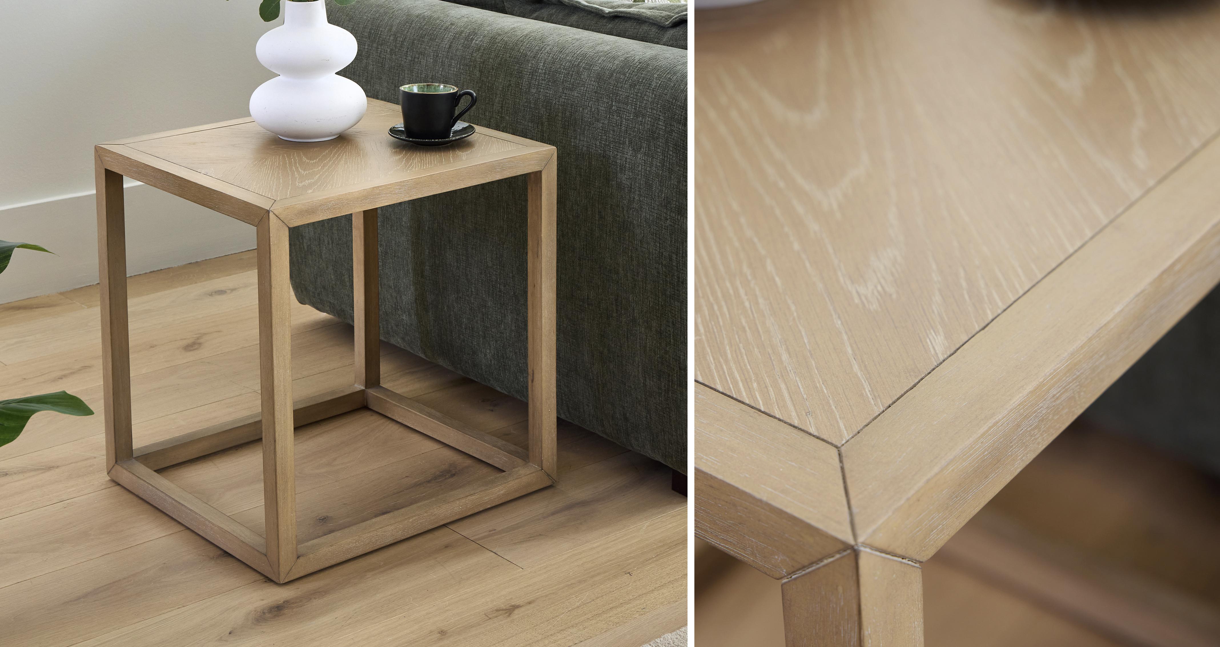 Begonia Side Table in Begonia Whitewash Oak