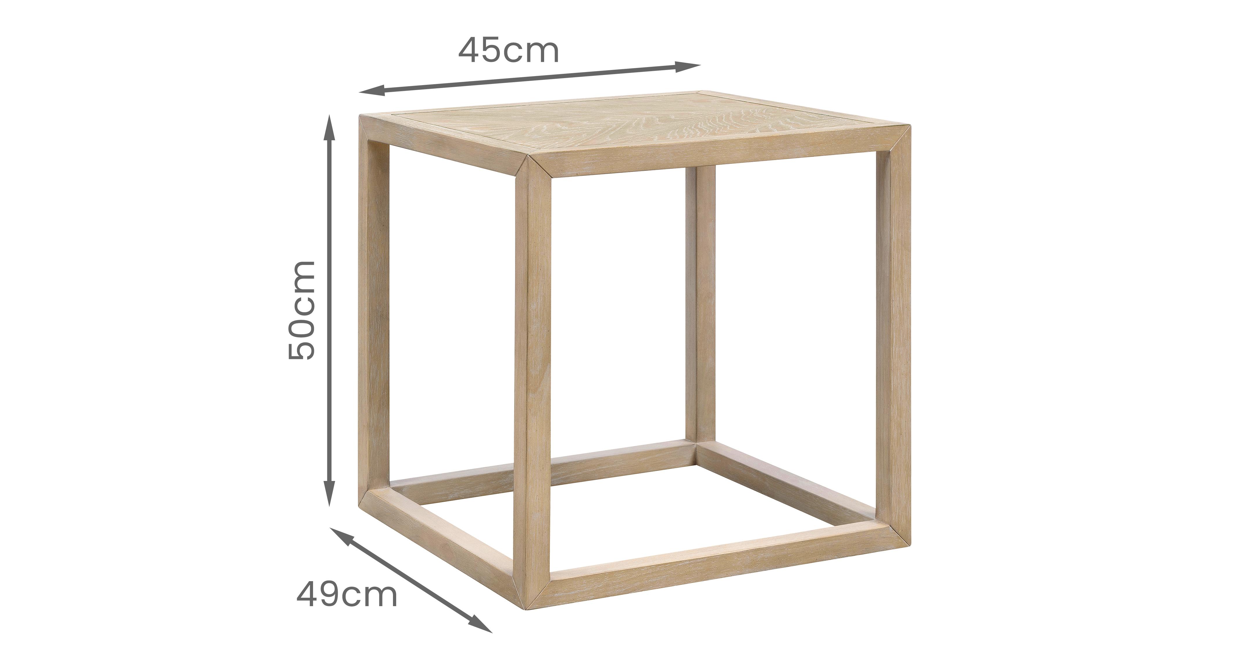 Begonia Side Table in Begonia Whitewash Oak