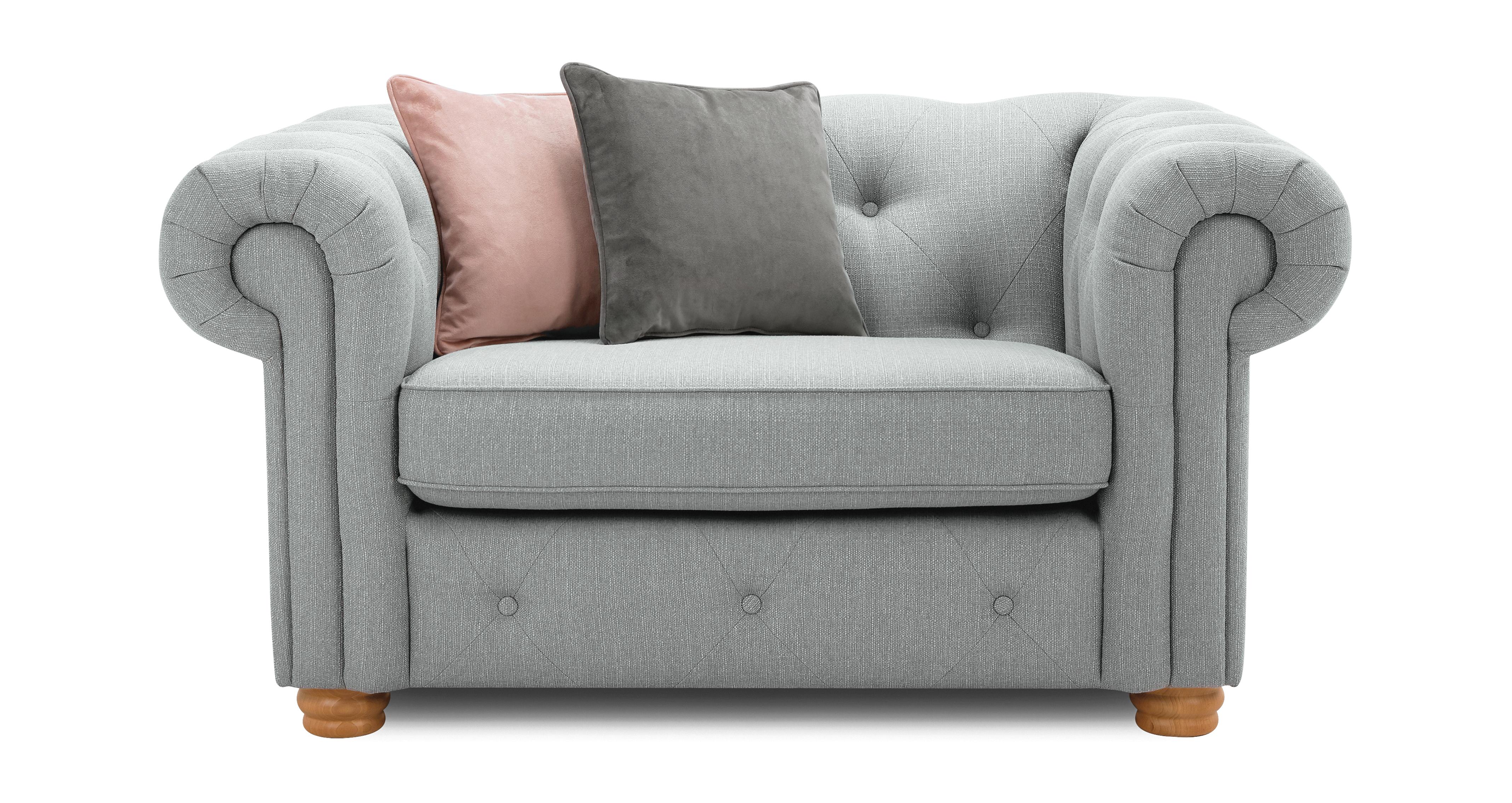 Grey chesterfield best sale cuddle chair