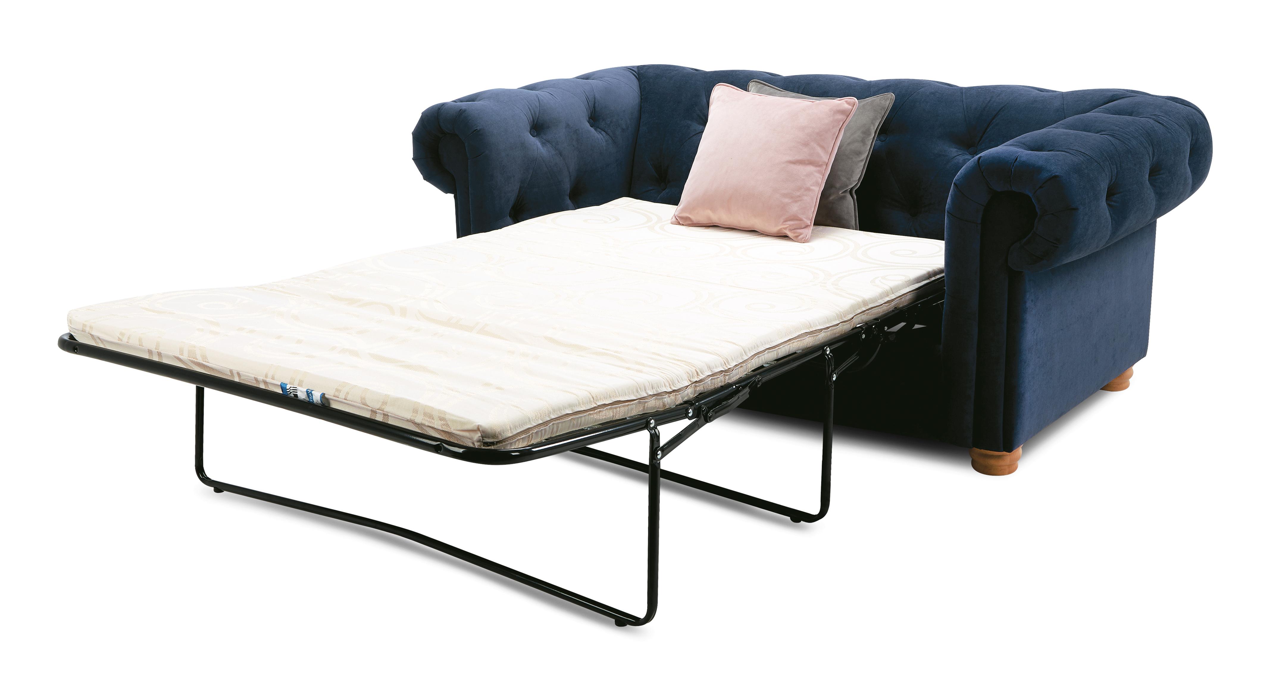 Belair Clearance 2 Seater Sofa Bed Plaza Dark Blue Clearance Dfs