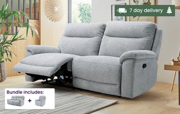 3 Seater and Power Recliner Bundle