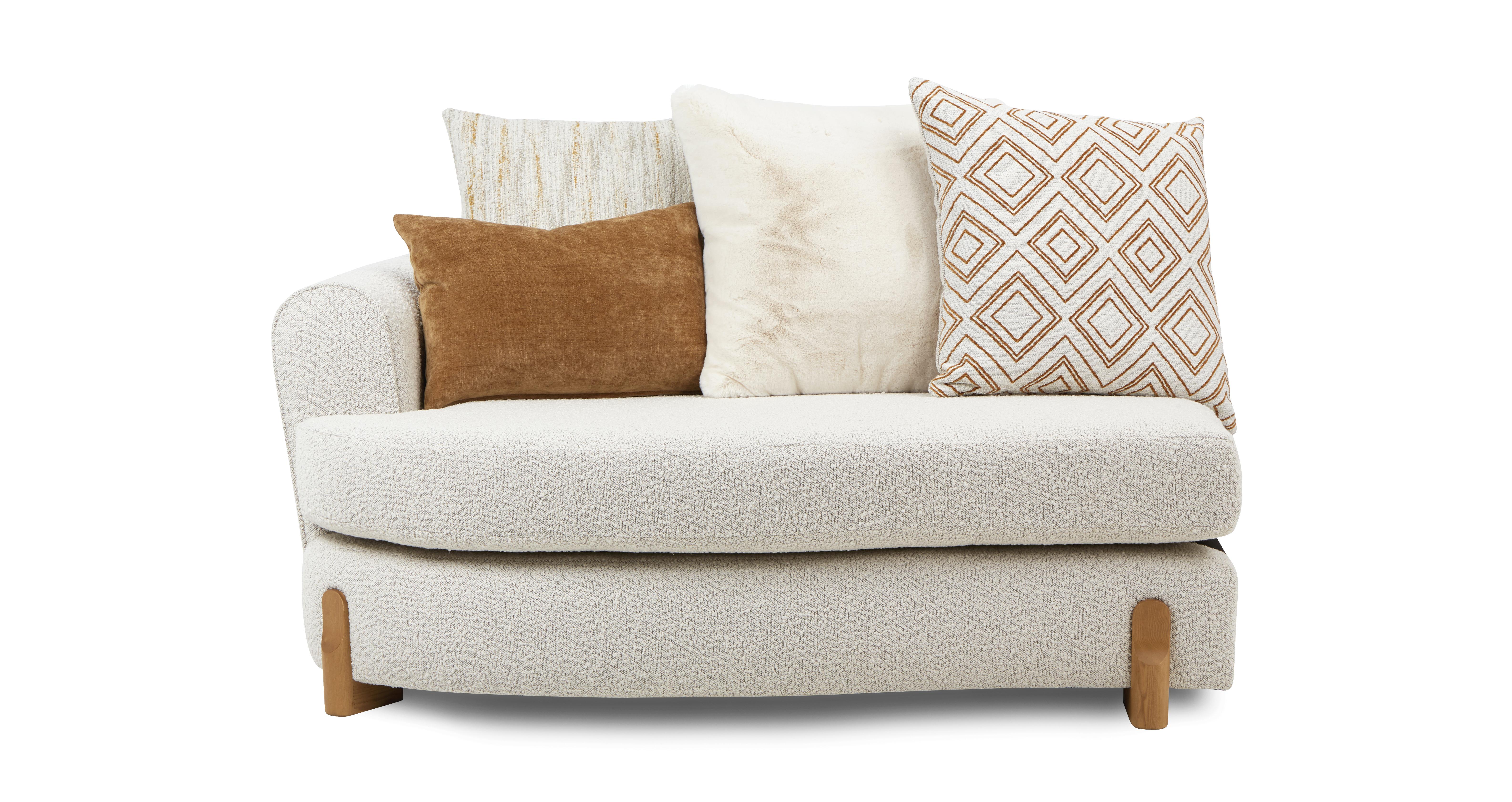 Bellino Boucle Pillow Back Left Hand Facing 2 Seat Unit DFS