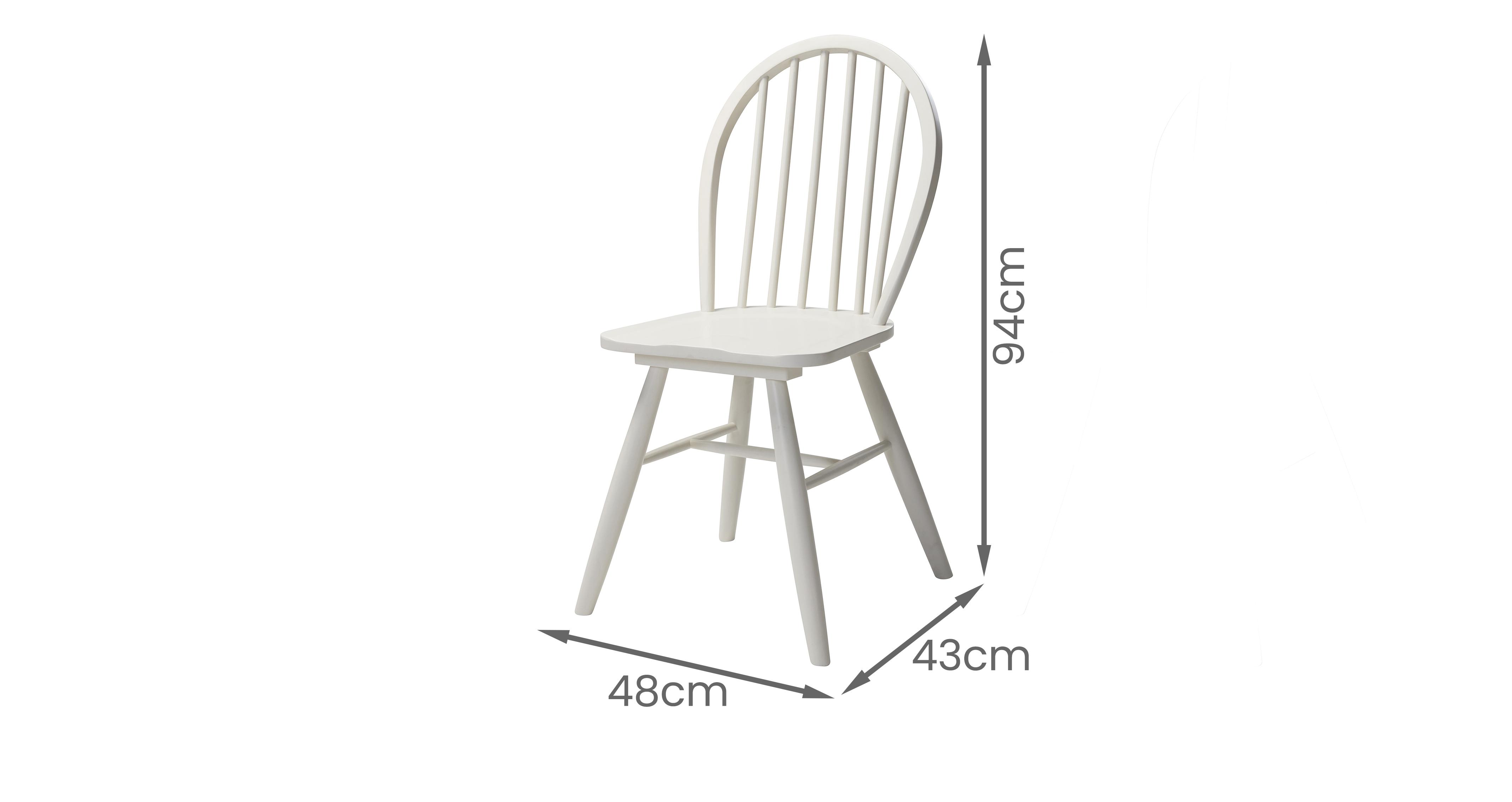 Benton Pair of Dining Chairs in Benton White White