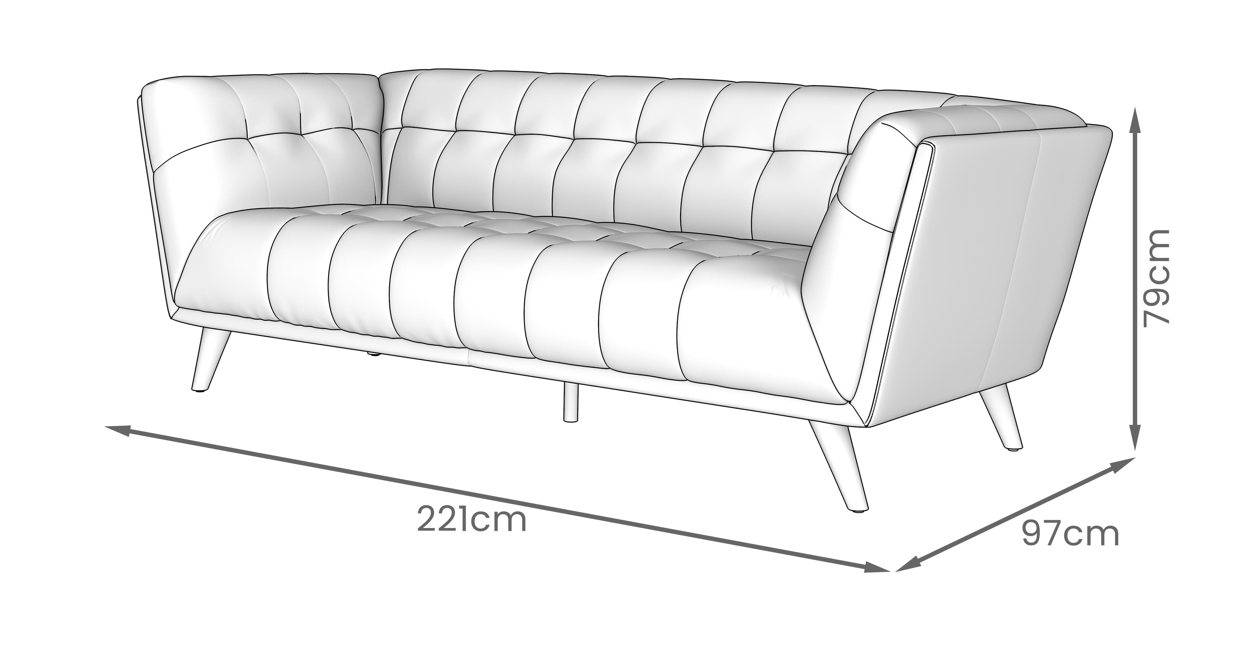 Blythe-express 3 Seater Sofa in Blythe Express Fabric Moss Green