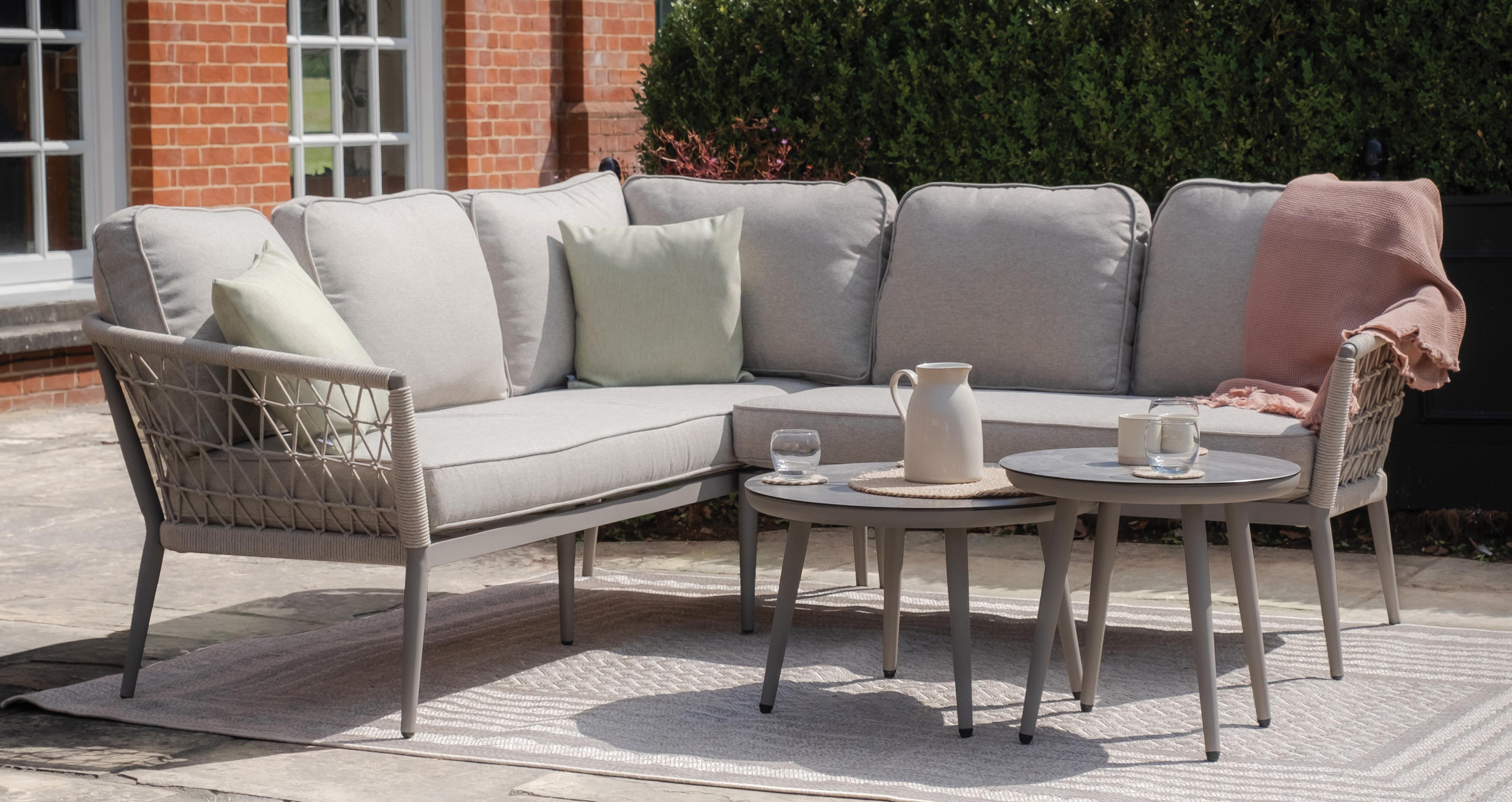Bodrum Small Corner Sofa Set in Bodrum Cool Linen