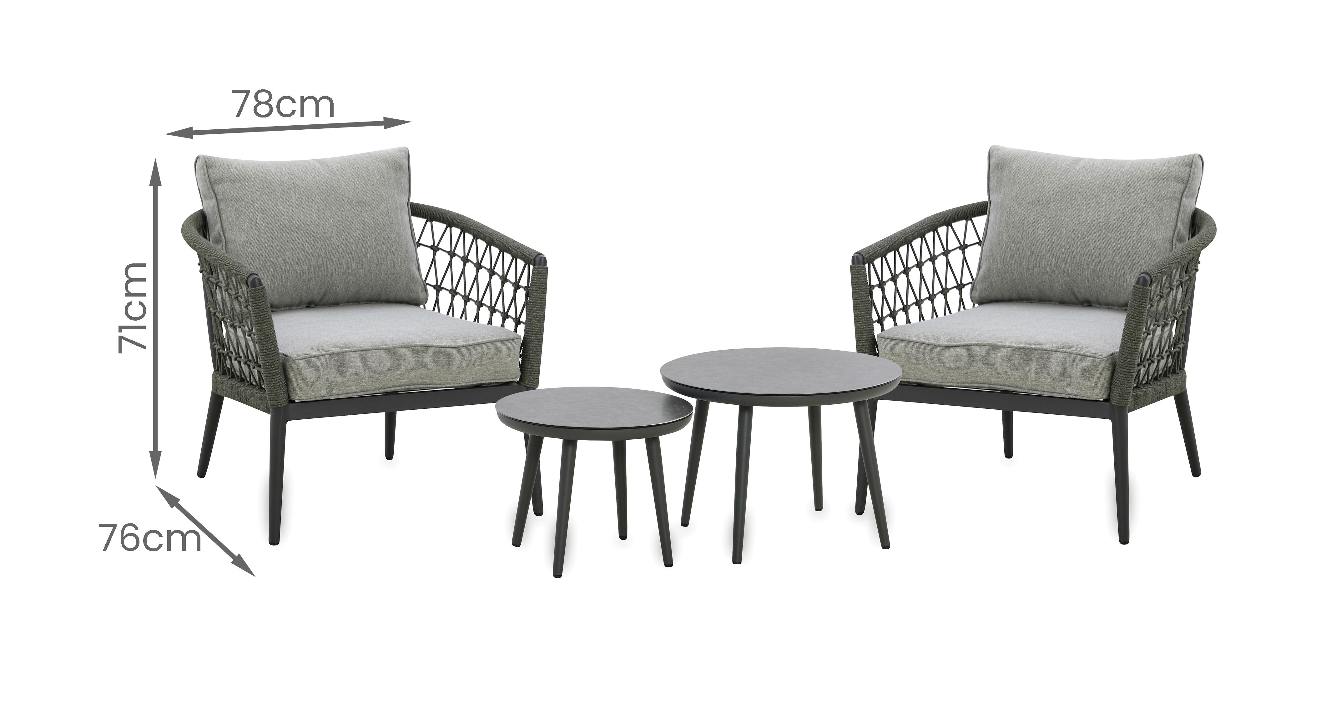 Bodrum Bistro Set in Bodrum Ivy Green