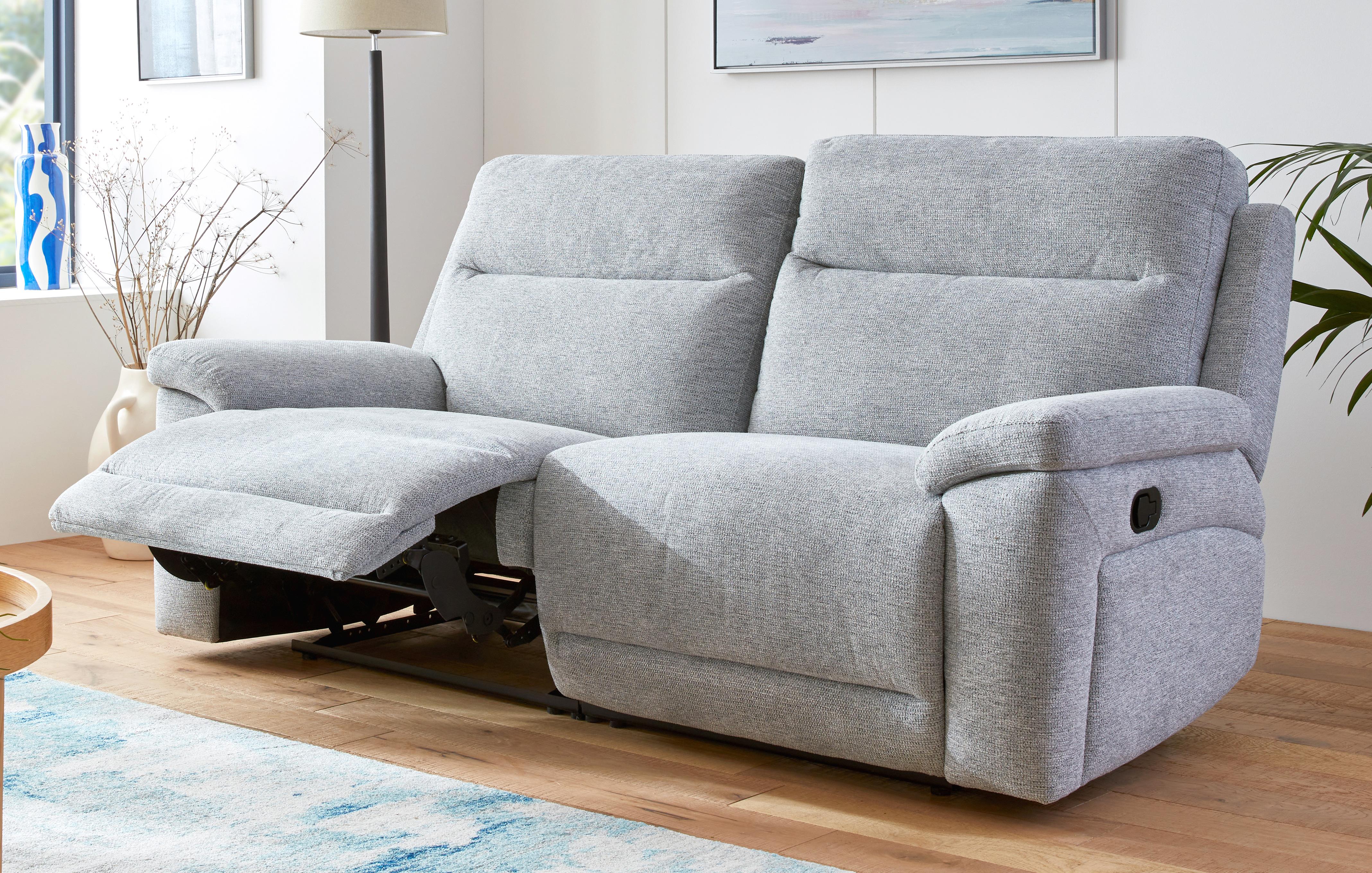 Fabric recliner sofa deals dfs