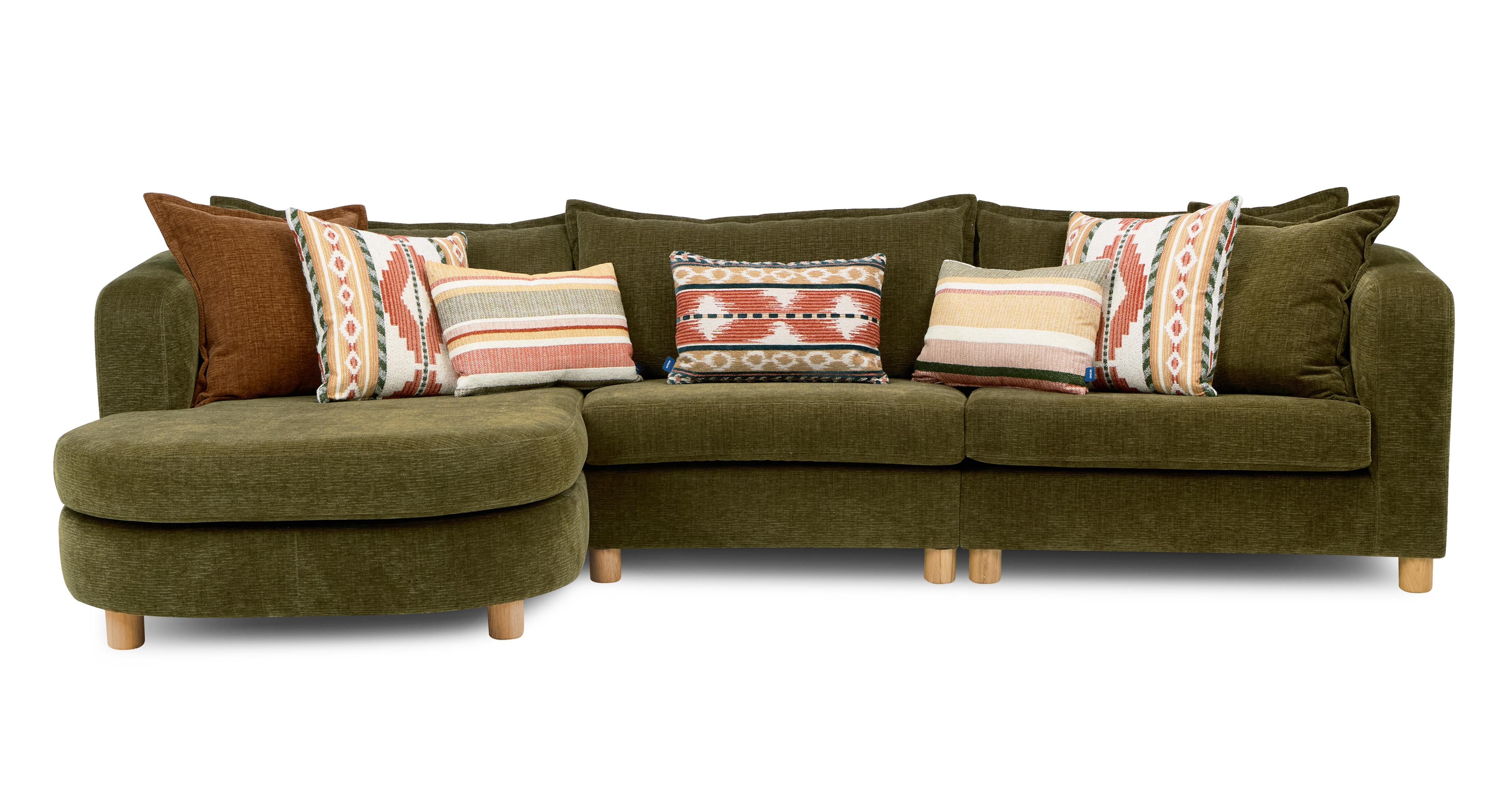 Left Hand Facing Angled Chaise Sofa