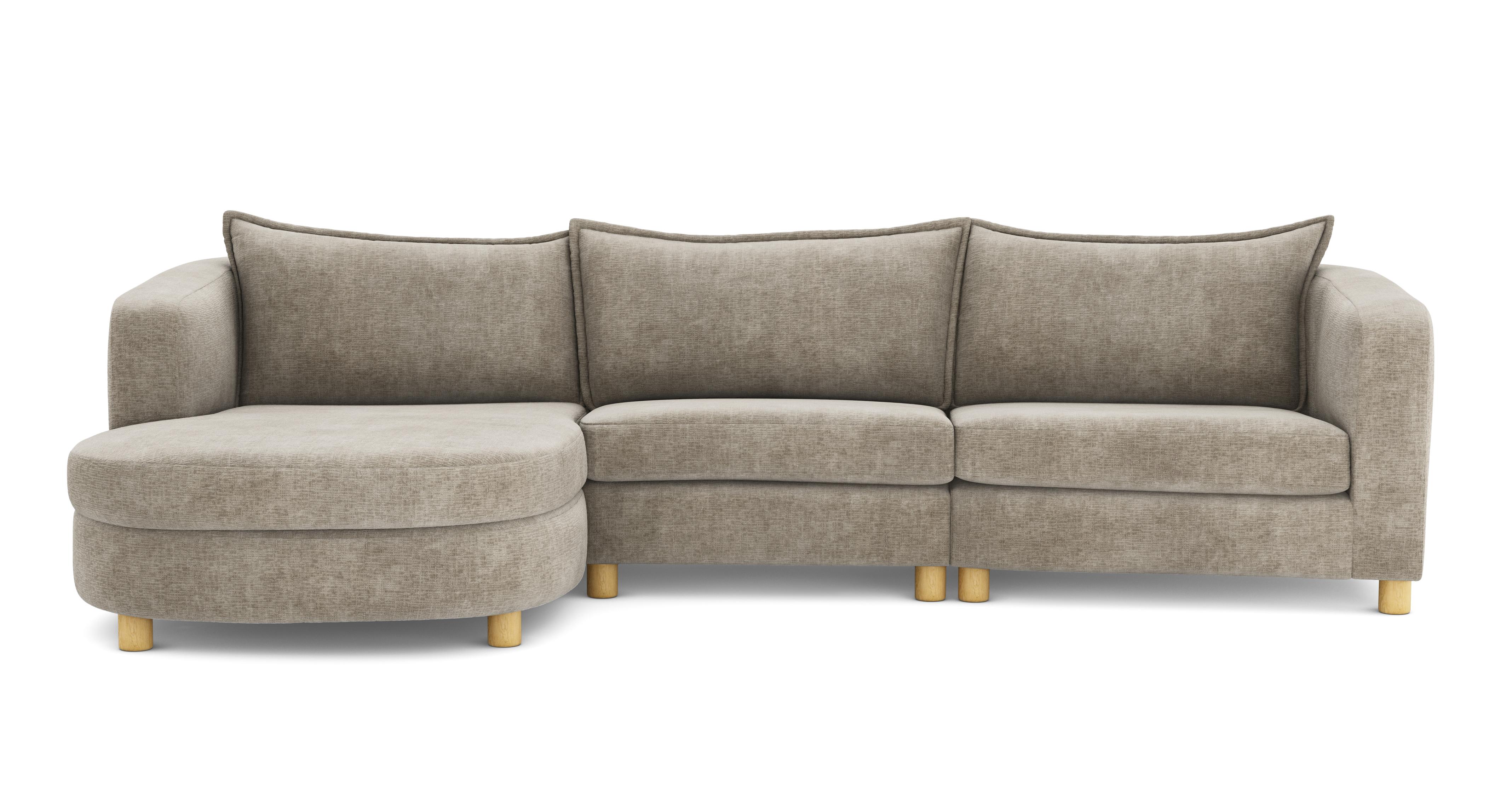 Left Hand Facing Angled Chaise Sofa