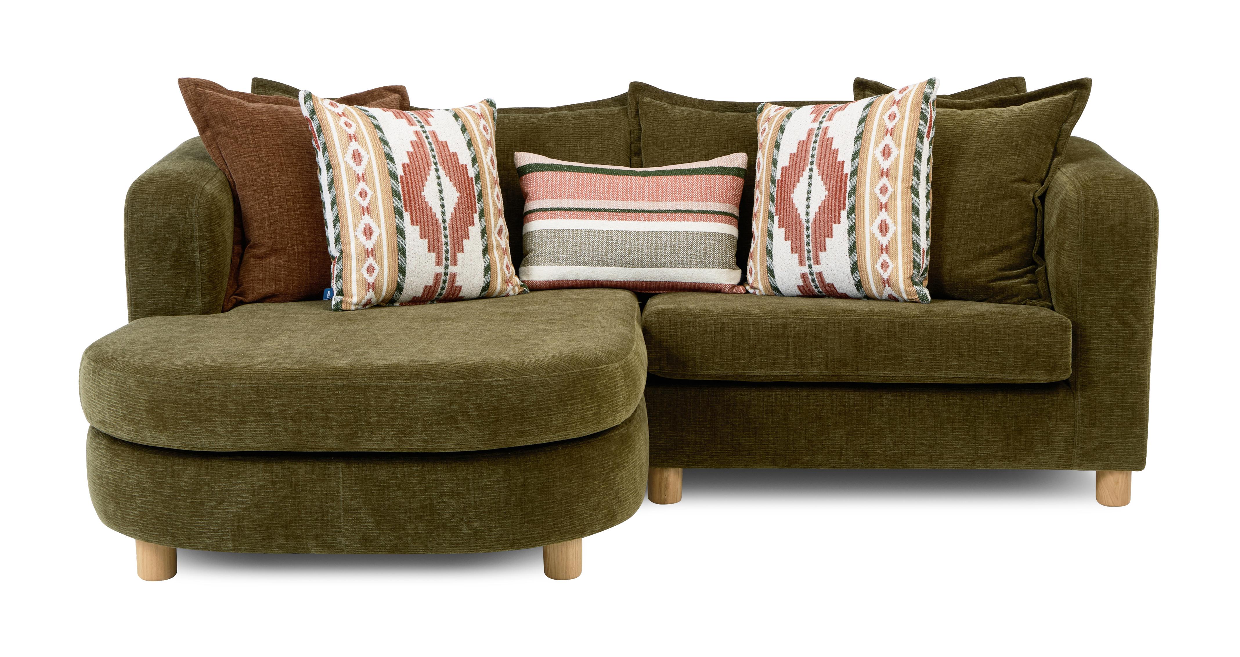Left Hand Facing Small Chaise Sofa