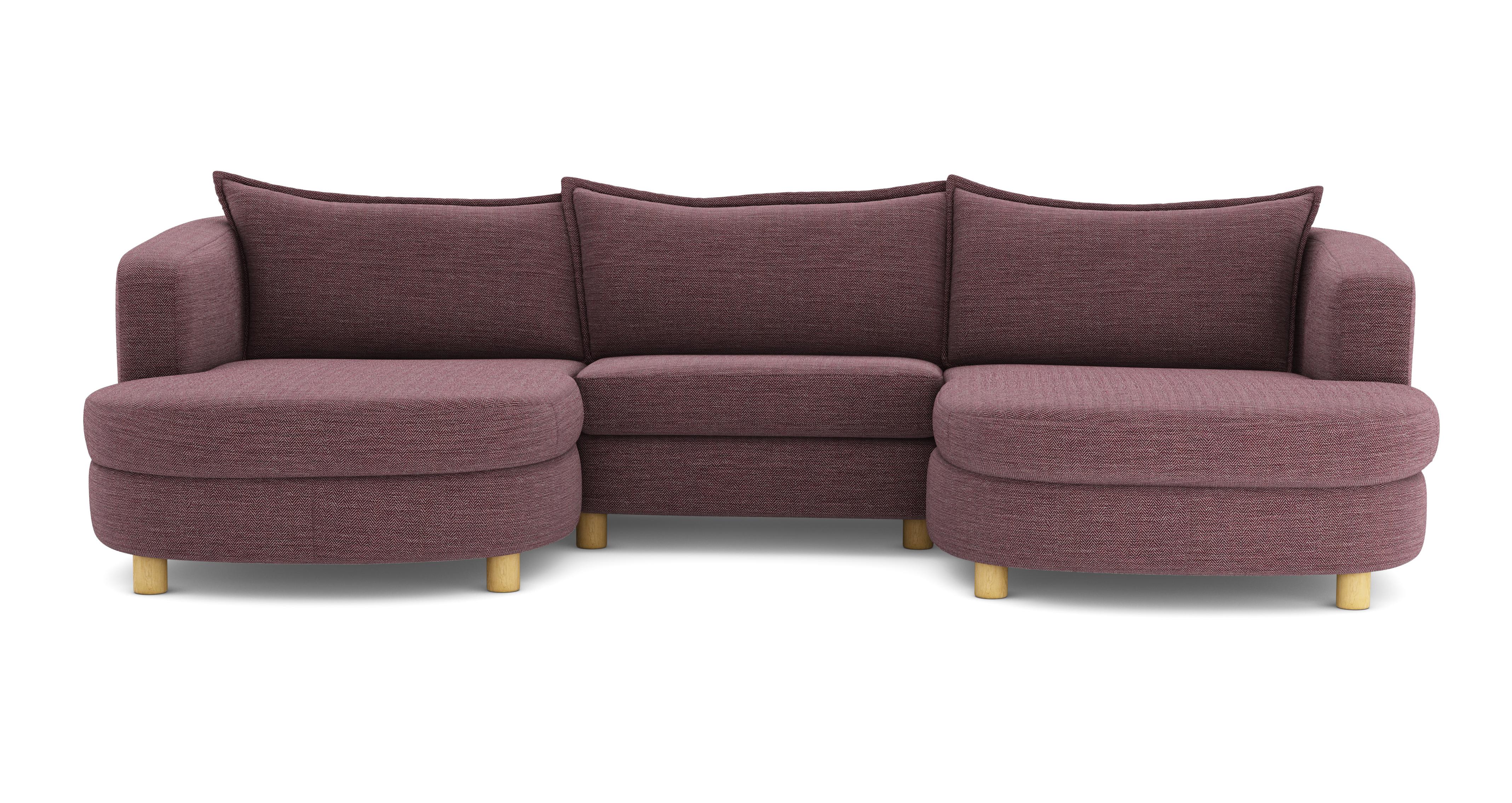 Angled Double Ended Chaise Sofa