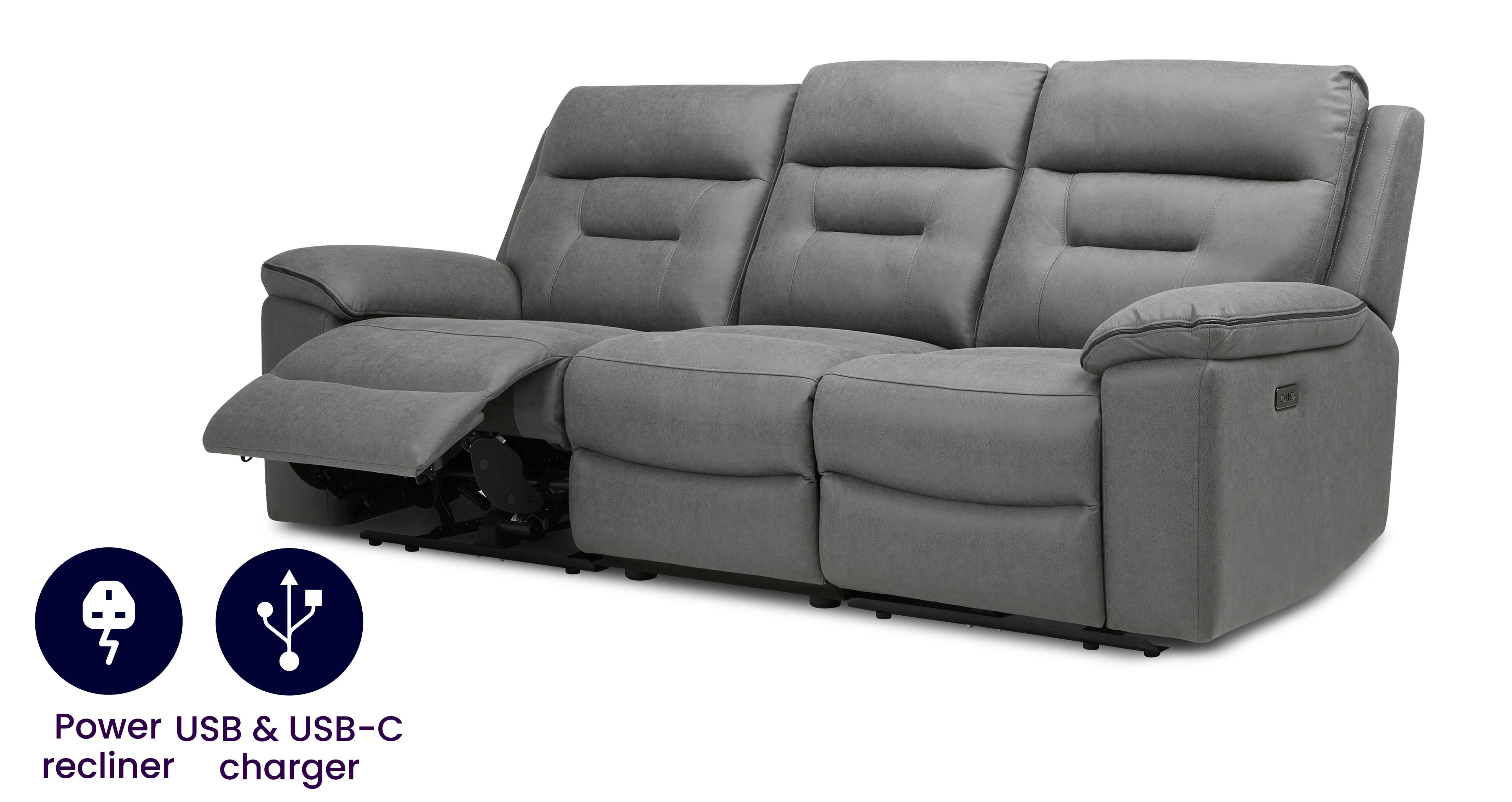 Braylan 3 Seat Power Recliner | DFS