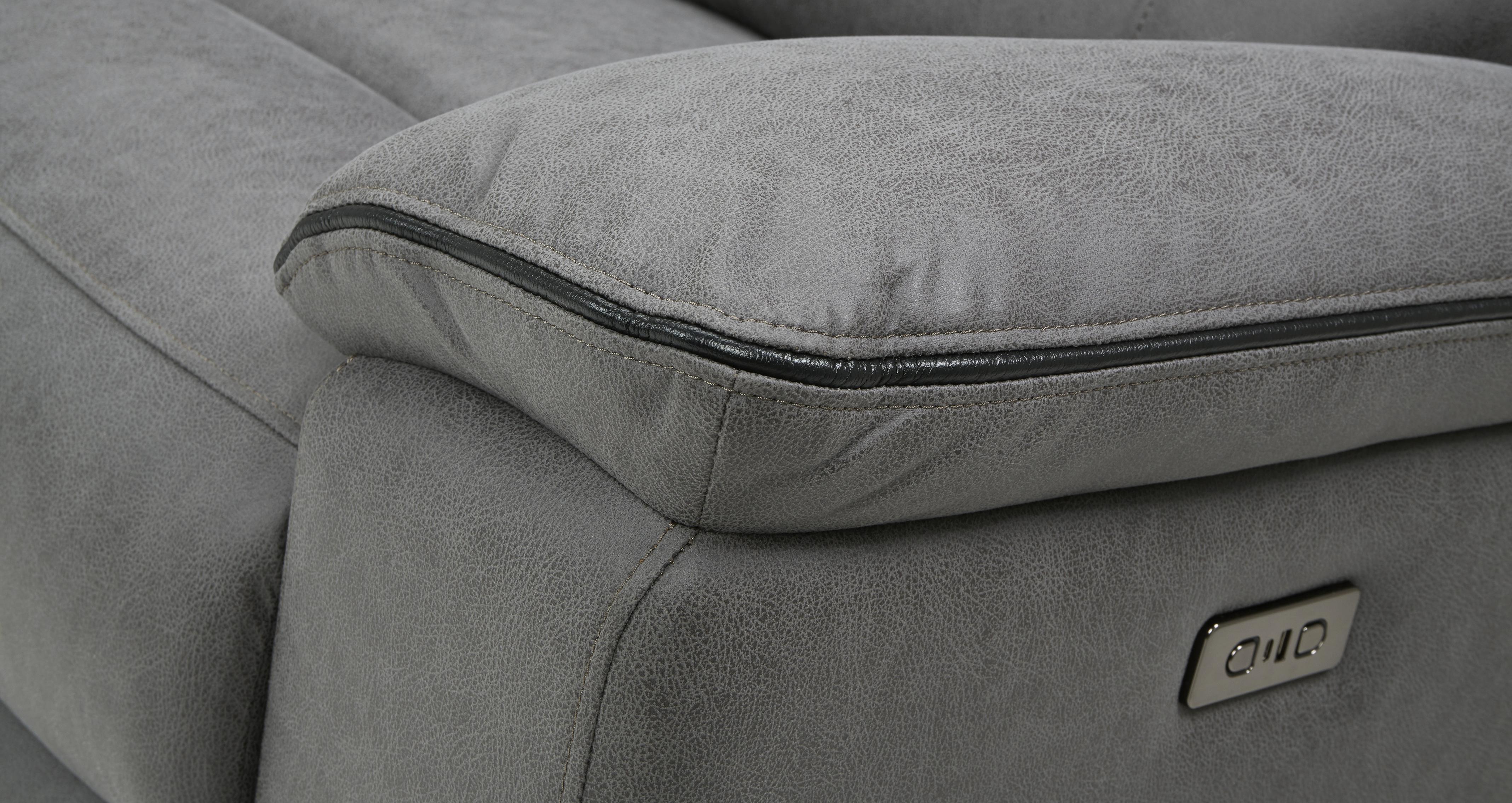 Braylan-express 2 Seat Power Recliner and Console in Braylan Express Fabric Ash