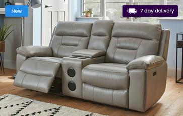 2 Seat Power Recliner and Console