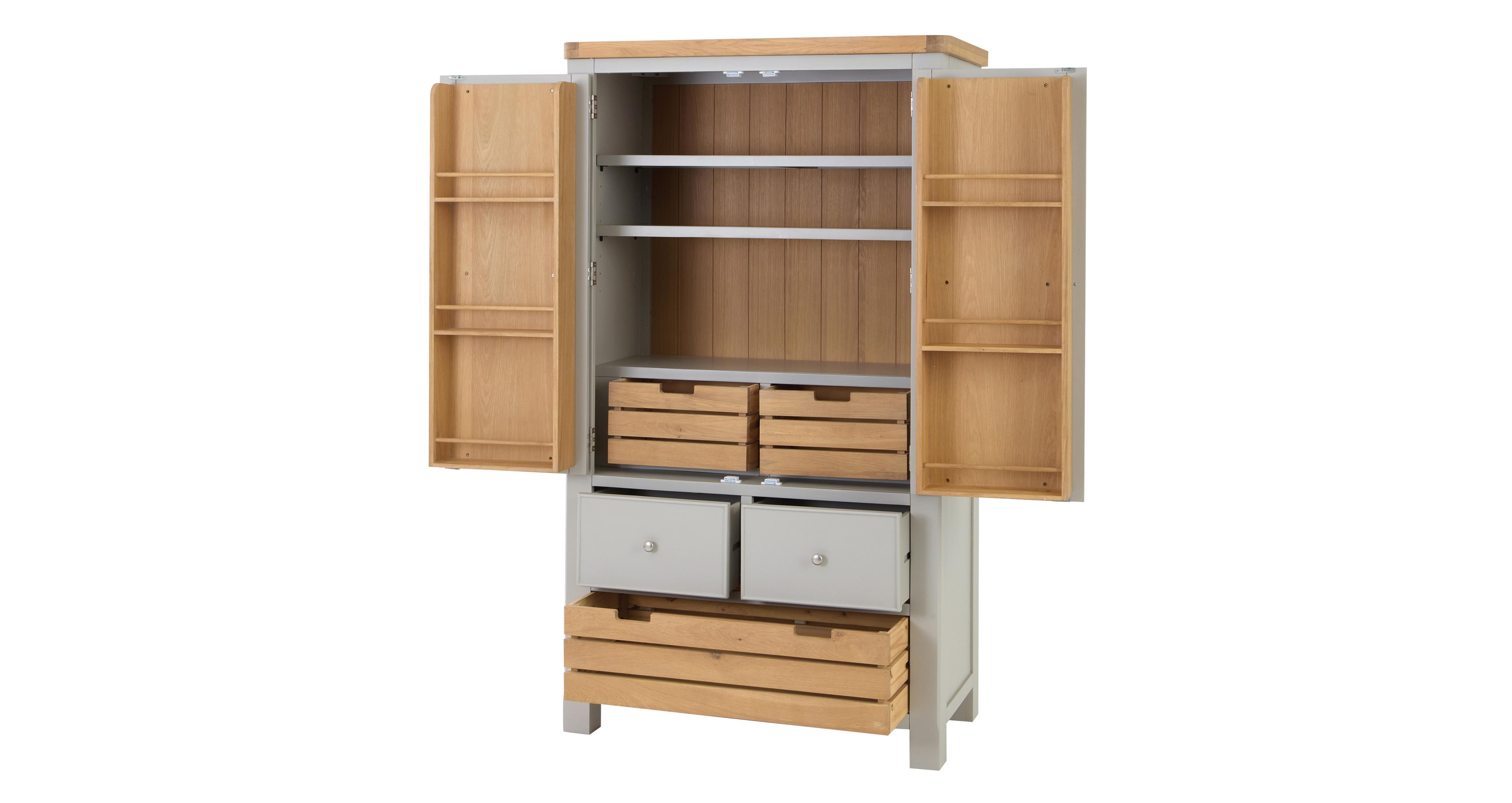 Broadgate Double Larder Unit in Broadgate Grey Grey