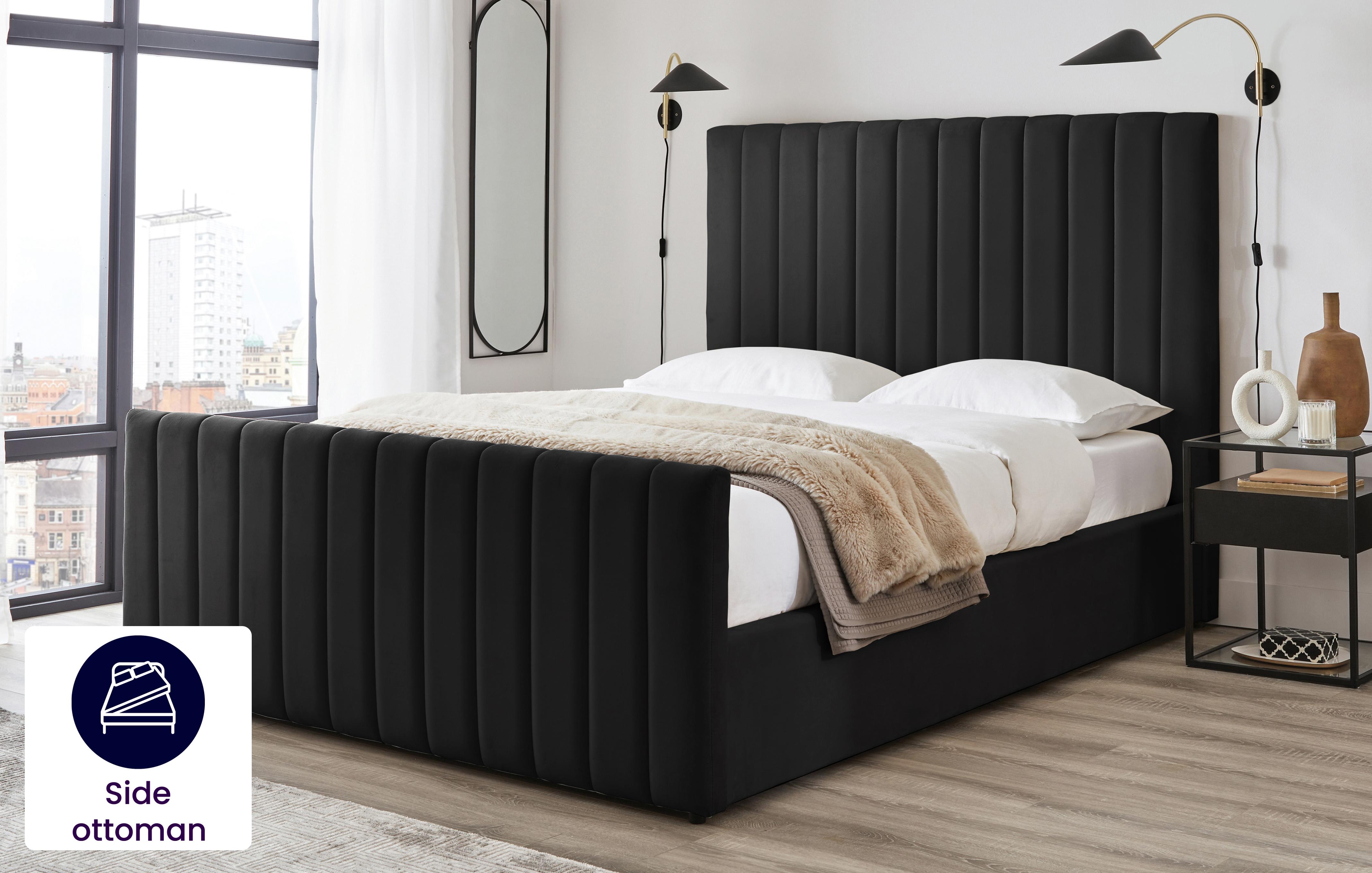 Side Ottoman Double Bedframe