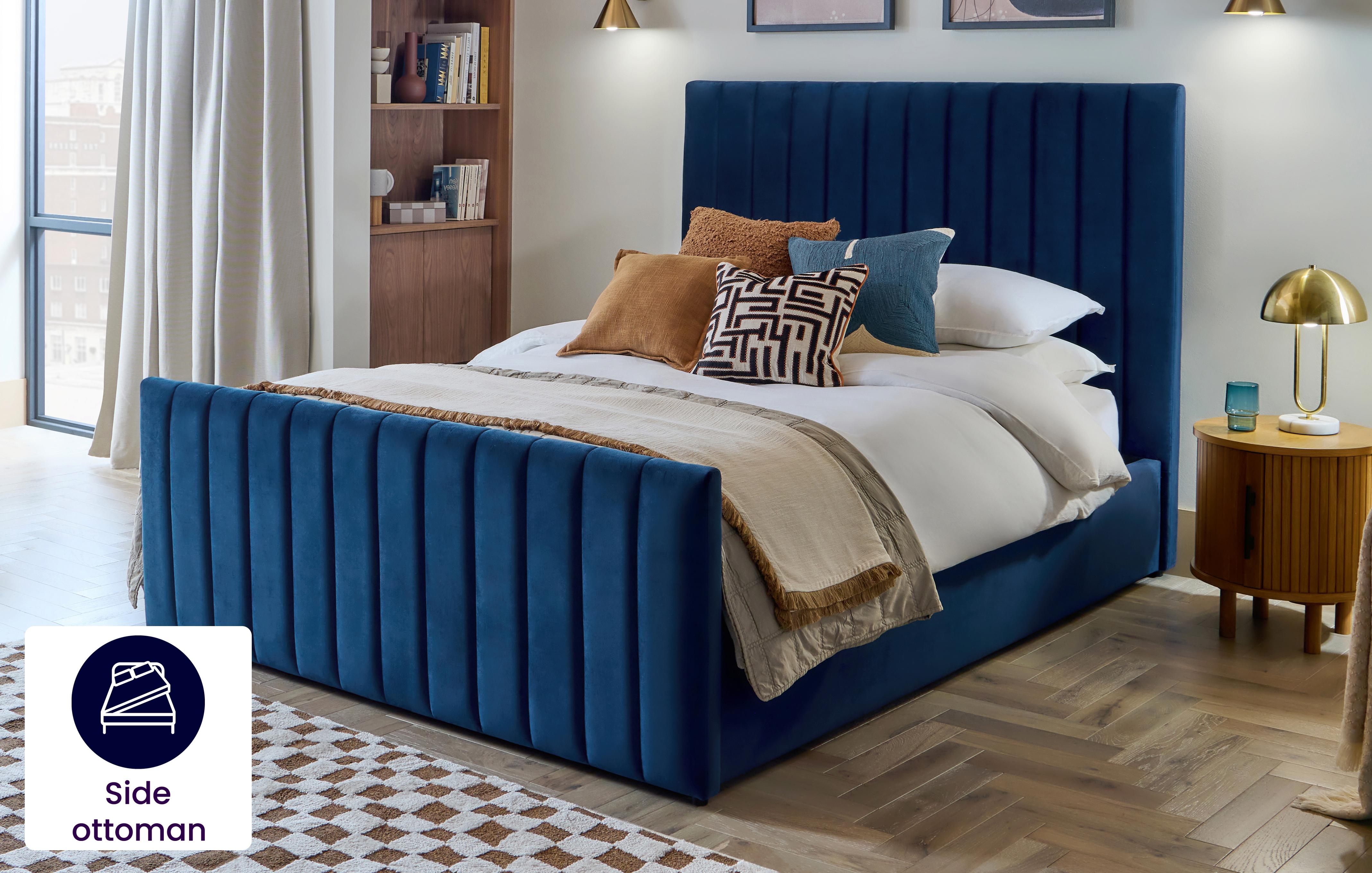 Side Ottoman Double Bedframe